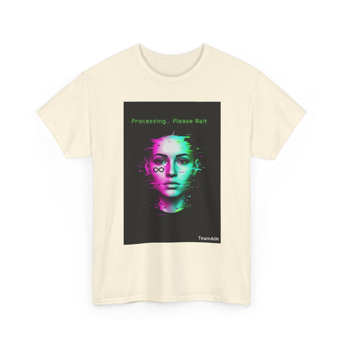 Retro Digital Art Tee, Processing Please Wait Shirt, Unisex Cotton T-Shirt, Techy Graphic Tee, Unique Gift for Gamers, Artsy Fashion