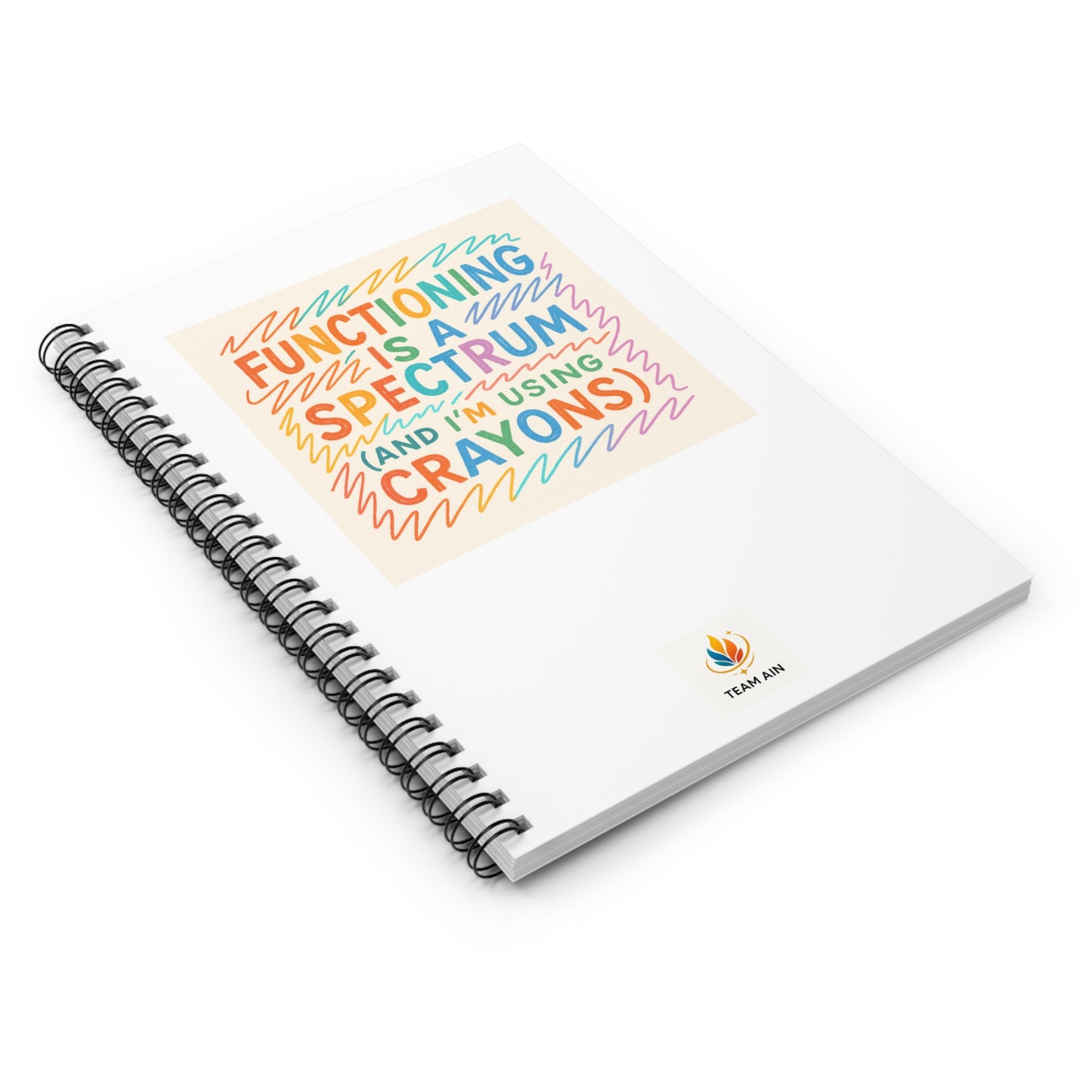 Colorful Spectrum Spiral Notebook - Embrace Your Creativity, Fun Journaling, Gift for Artists, Writing Inspiration, Classroom Essentials