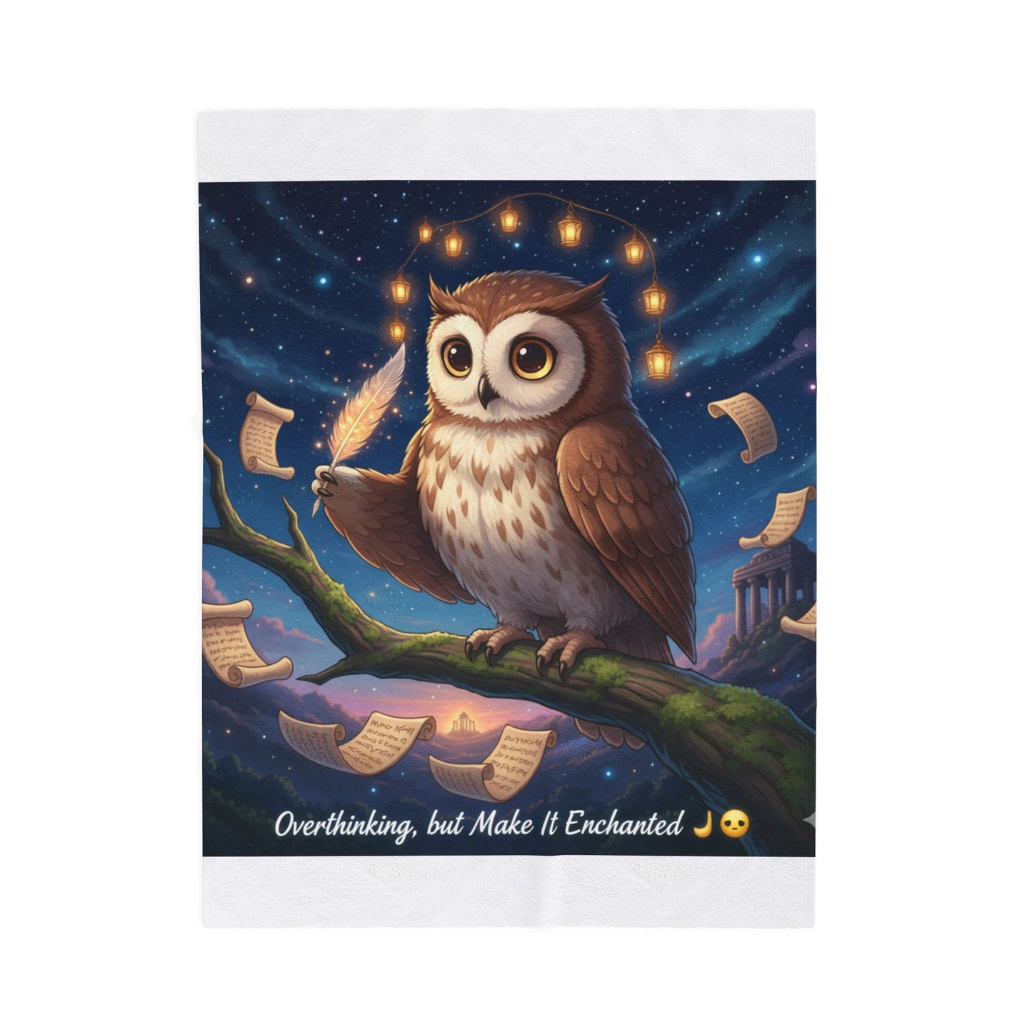 Overthinking Owl Blanket | Enchanted Night Sky Cozy Throw