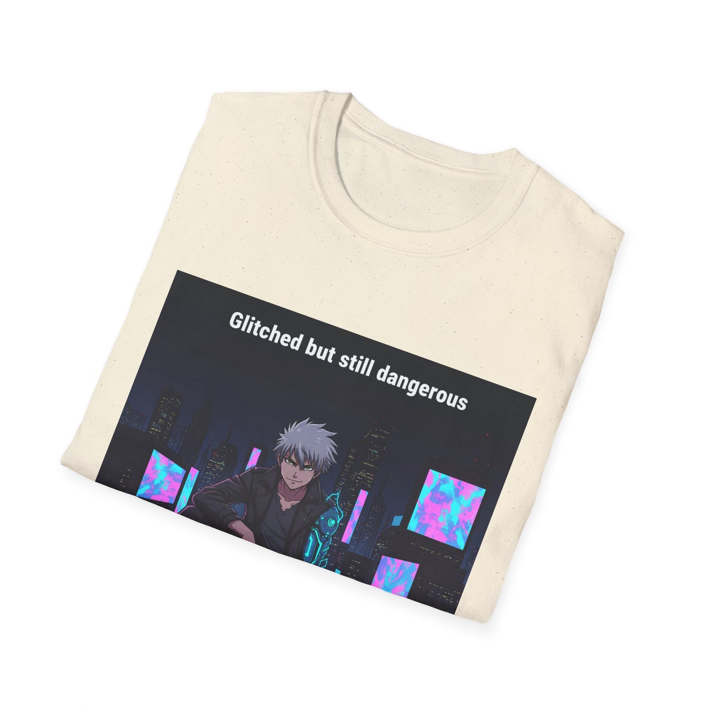 Cyberpunk Hoodie T-Shirt – “Mood: Corrupted File” | Futuristic Hacker Streetwear