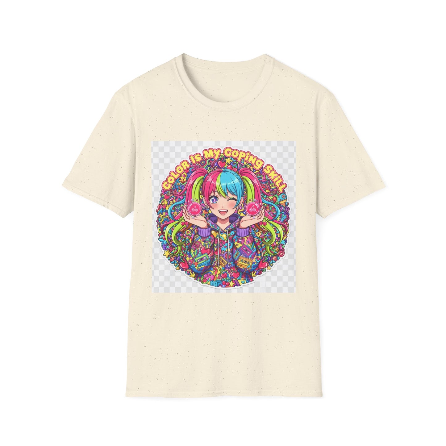 Color My Coping Unisex Softstyle T-Shirt, Fun Graphic Tee, Gift for Adults, Casual Wear, Artsy Apparel, Summer Shirt