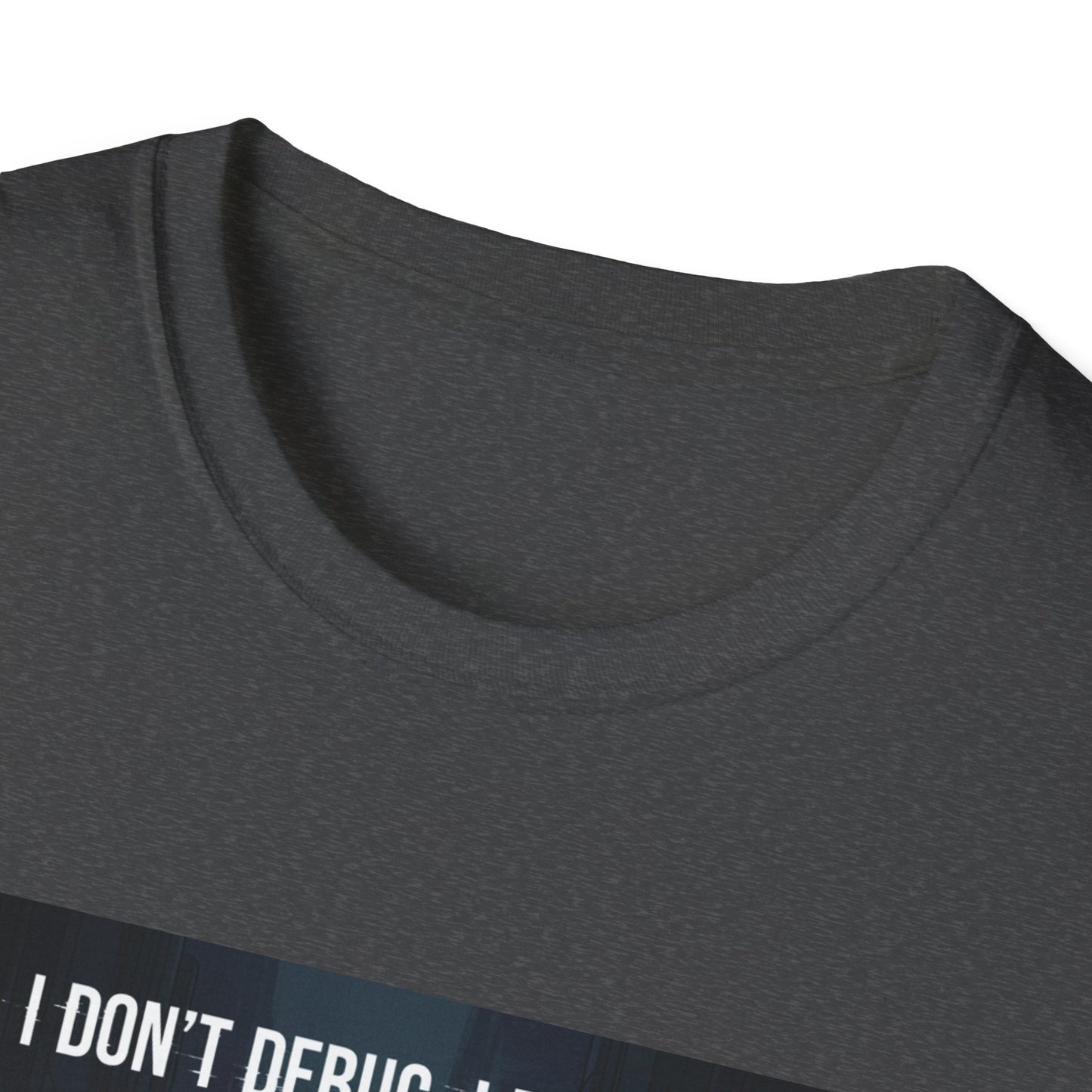 Cyberpunk Hacker T-Shirt – “I Don’t Debug, I Destroy” | Futuristic Coding Streetwear