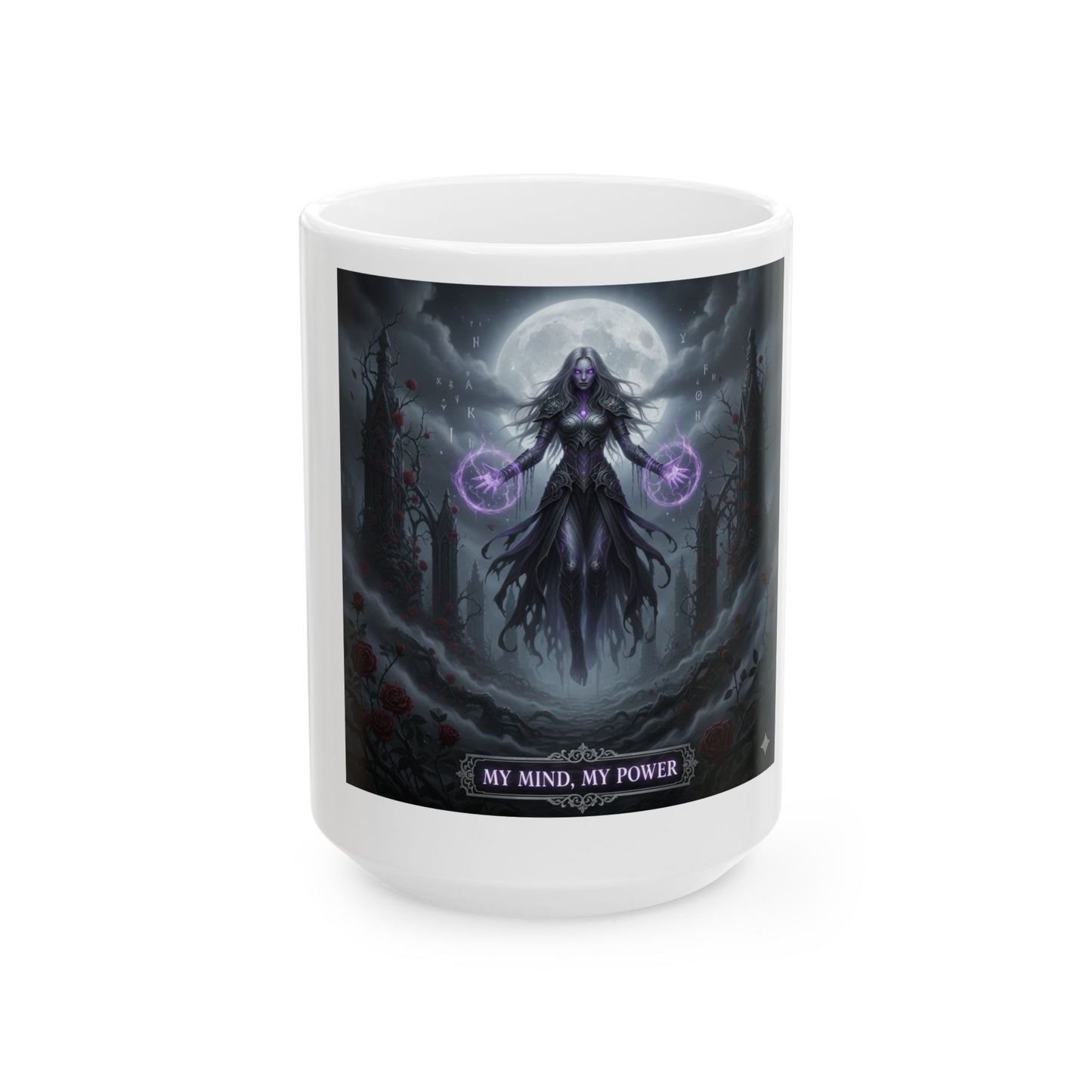 Gothic Sorceress Mug – Mystical Moonlit Fantasy Cup