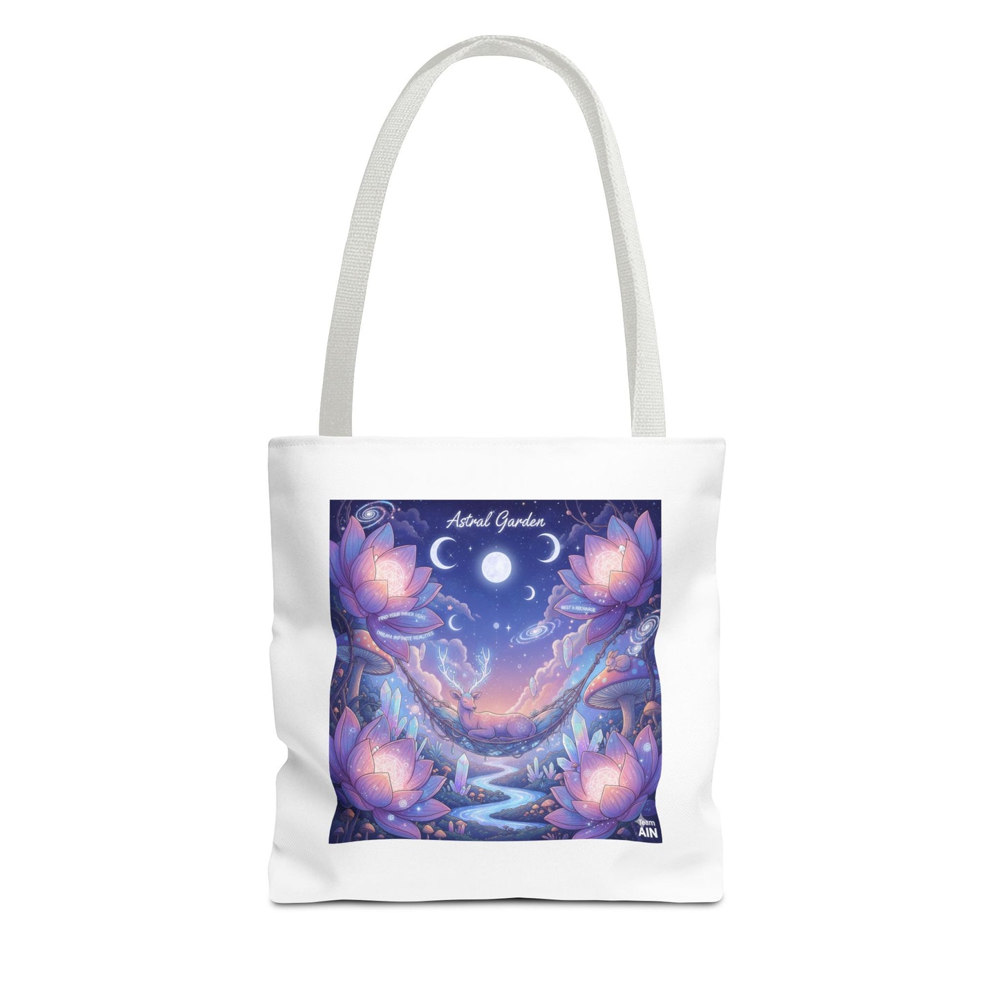 Mystical Floral Tote Bag | AOP Design, Day Out Bag, Eco-Friendly Shopper, Gift for Her, Floral Art Carryall