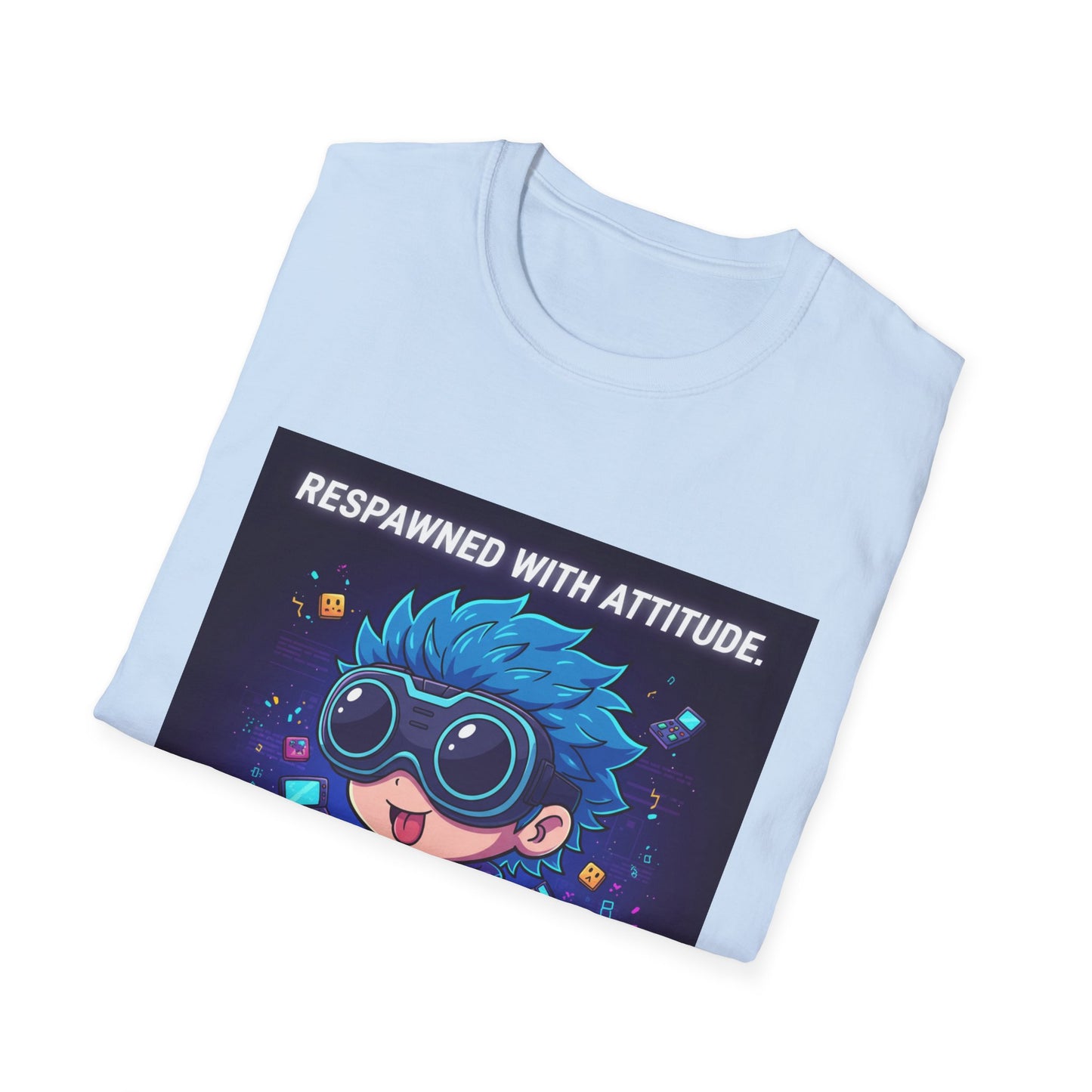 Chibi Gamer Tee – Respawned with Attitude