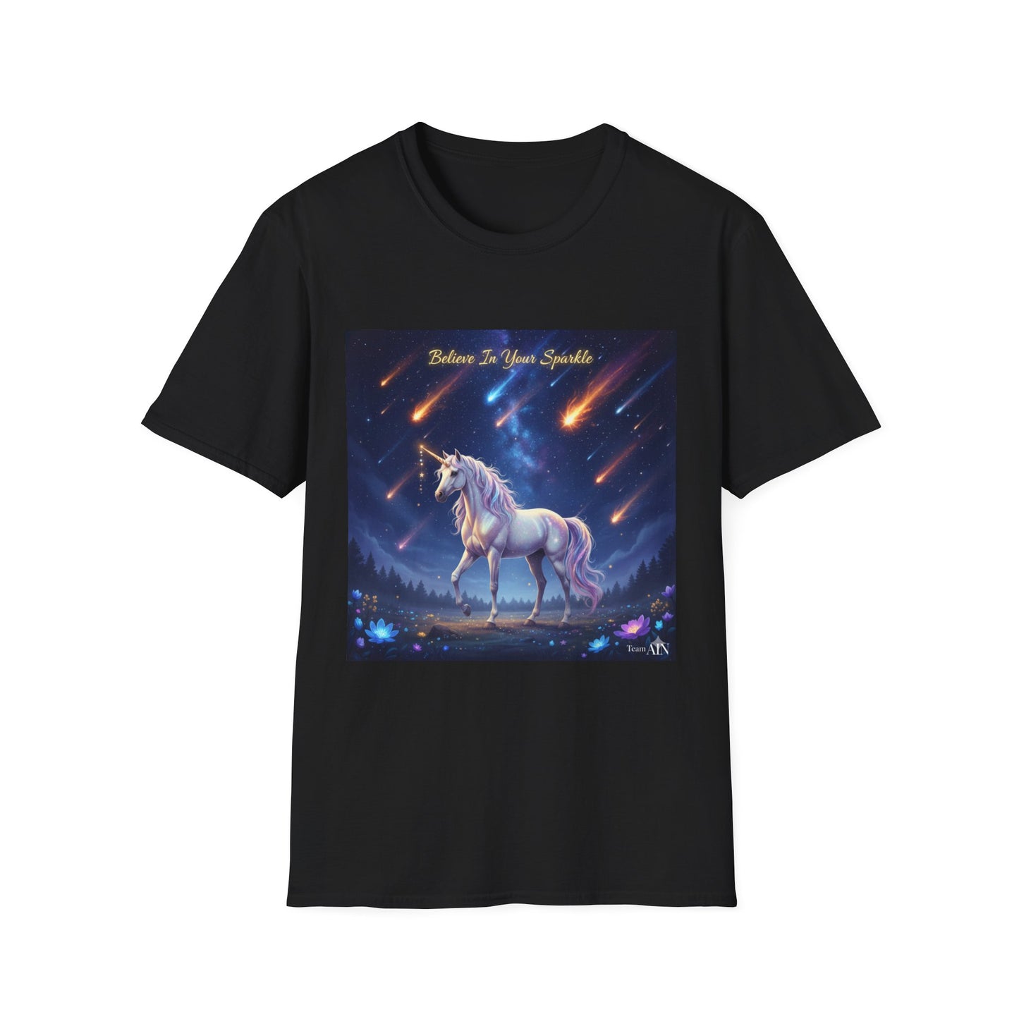 Whimsical Unicorn T-Shirt - Believe in Your Sparkle | Cute Gift for Kids, Friends, Unicorn Lovers, Birthday, Everyday Wear