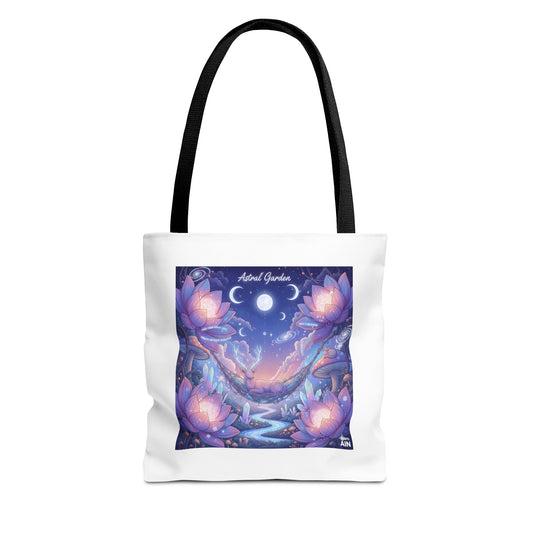 Mystical Floral Tote Bag | AOP Design, Day Out Bag, Eco-Friendly Shopper, Gift for Her, Floral Art Carryall