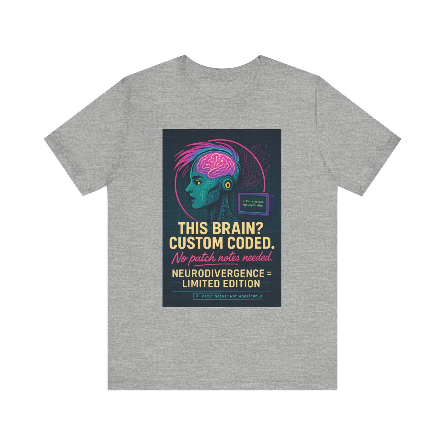 Limited Edition Neurodivergence Tee - This Brain? Custom Coded, Gift for Nerds, Geek Fashion, Unique Graphic Shirt, Mental Health Awareness