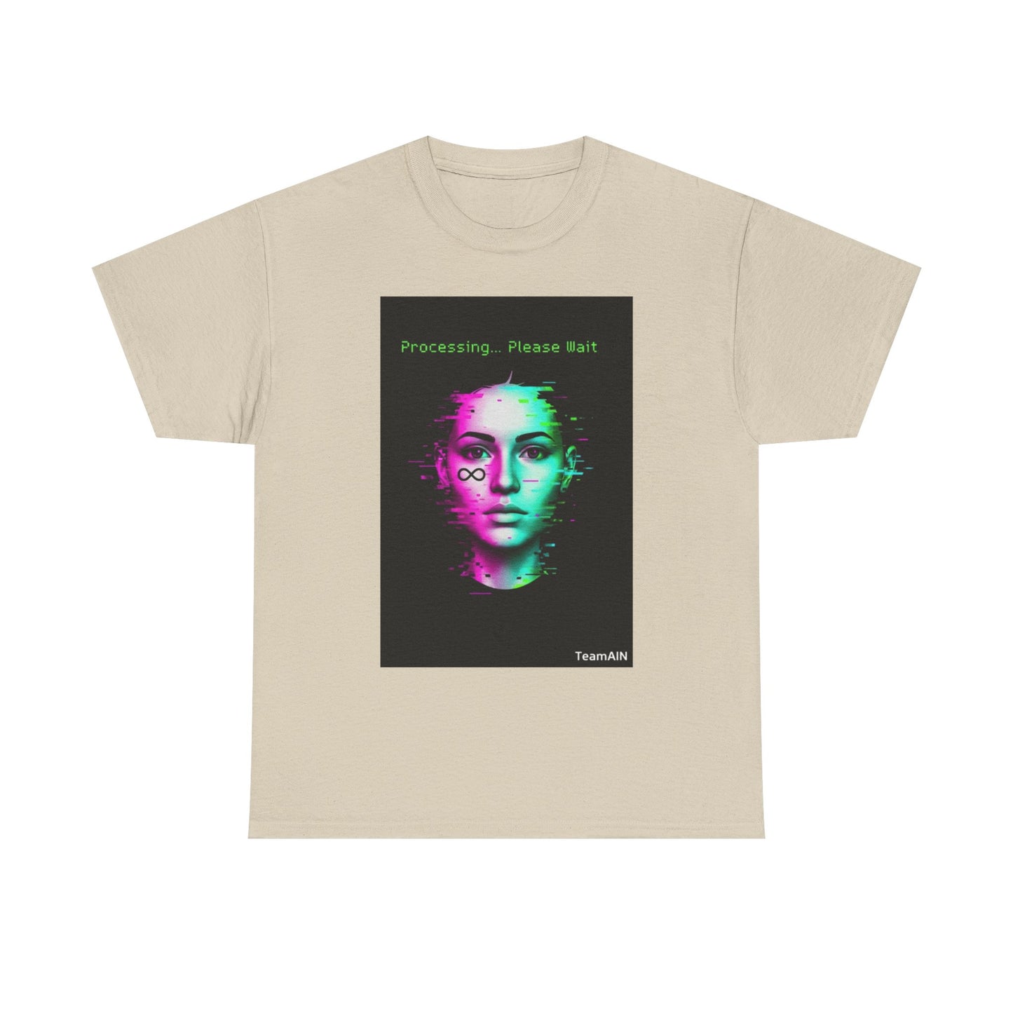 Retro Digital Art Tee, Processing Please Wait Shirt, Unisex Cotton T-Shirt, Techy Graphic Tee, Unique Gift for Gamers, Artsy Fashion