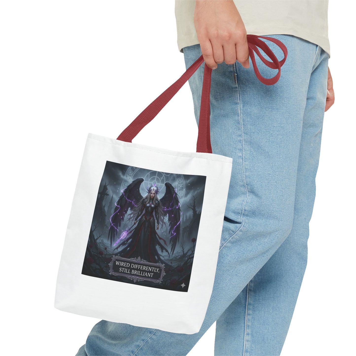Wired Differently Still Brilliant Gothic Tote Bag | Dark Fantasy Pride