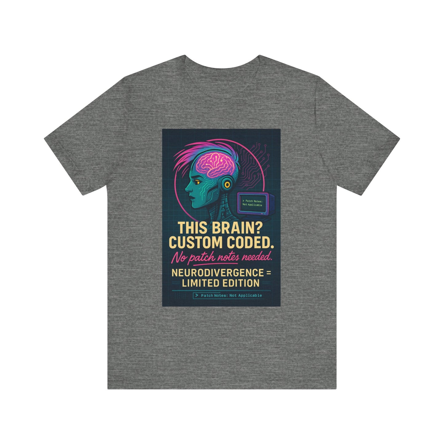 Limited Edition Neurodivergence Tee - This Brain? Custom Coded, Gift for Nerds, Geek Fashion, Unique Graphic Shirt, Mental Health Awareness