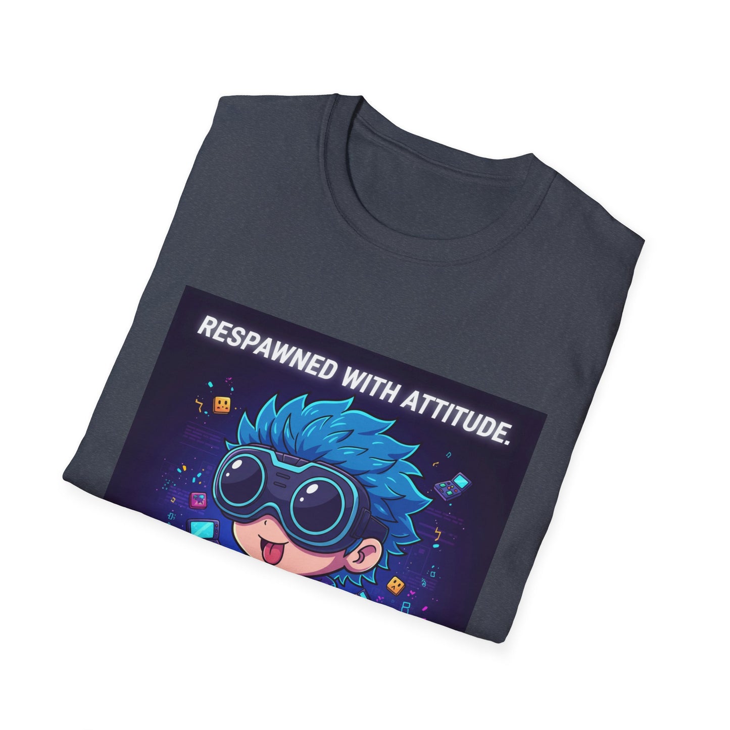 Chibi Gamer Tee – Respawned with Attitude