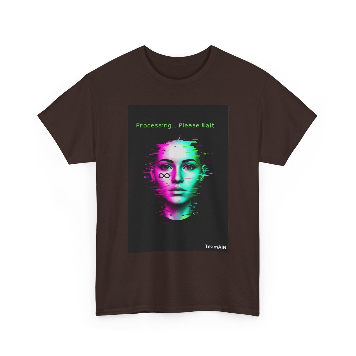 Retro Digital Art Tee, Processing Please Wait Shirt, Unisex Cotton T-Shirt, Techy Graphic Tee, Unique Gift for Gamers, Artsy Fashion