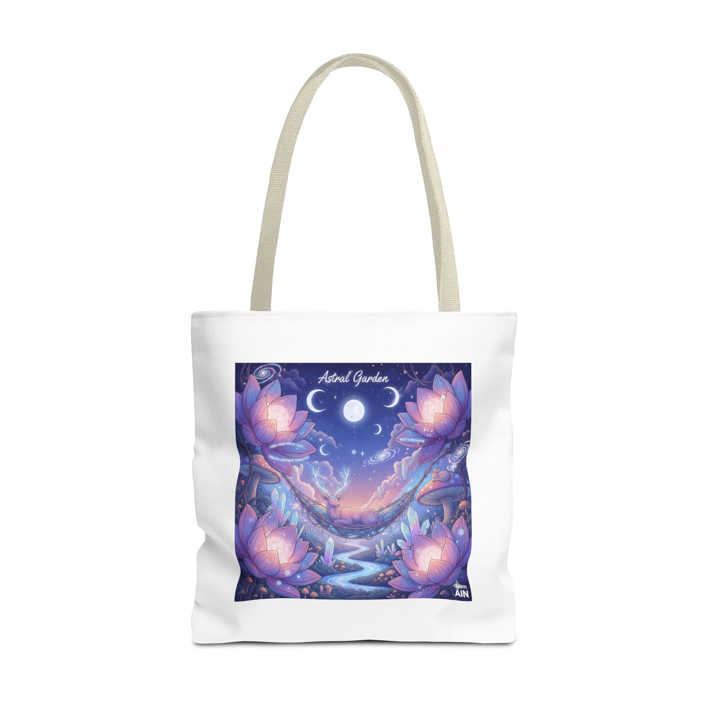 Mystical Floral Tote Bag | AOP Design, Day Out Bag, Eco-Friendly Shopper, Gift for Her, Floral Art Carryall