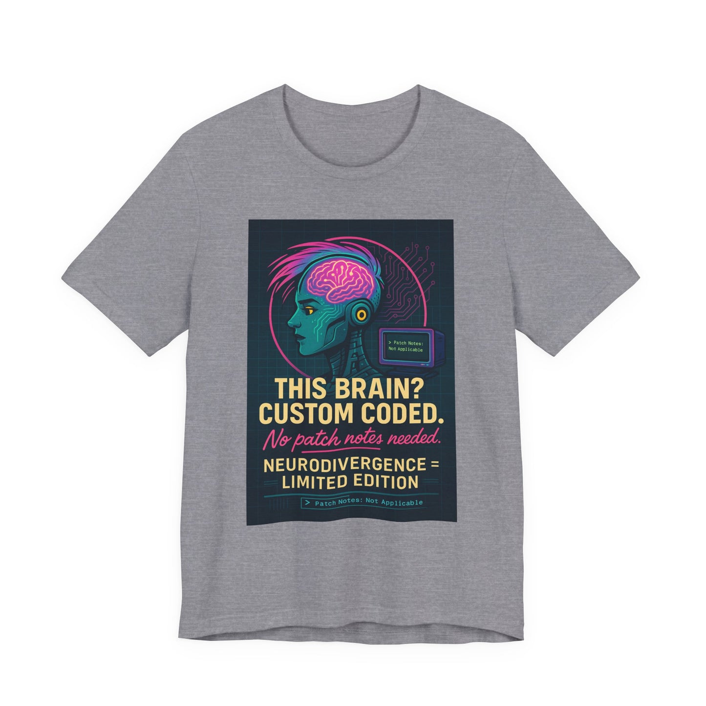Limited Edition Neurodivergence Tee - This Brain? Custom Coded, Gift for Nerds, Geek Fashion, Unique Graphic Shirt, Mental Health Awareness