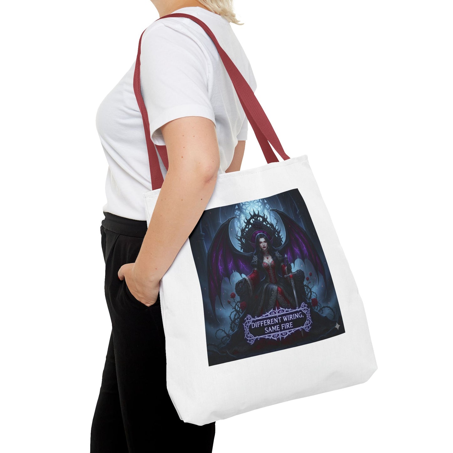 Different Wiring Same Fire Gothic Tote Bag | Dark Empowerment