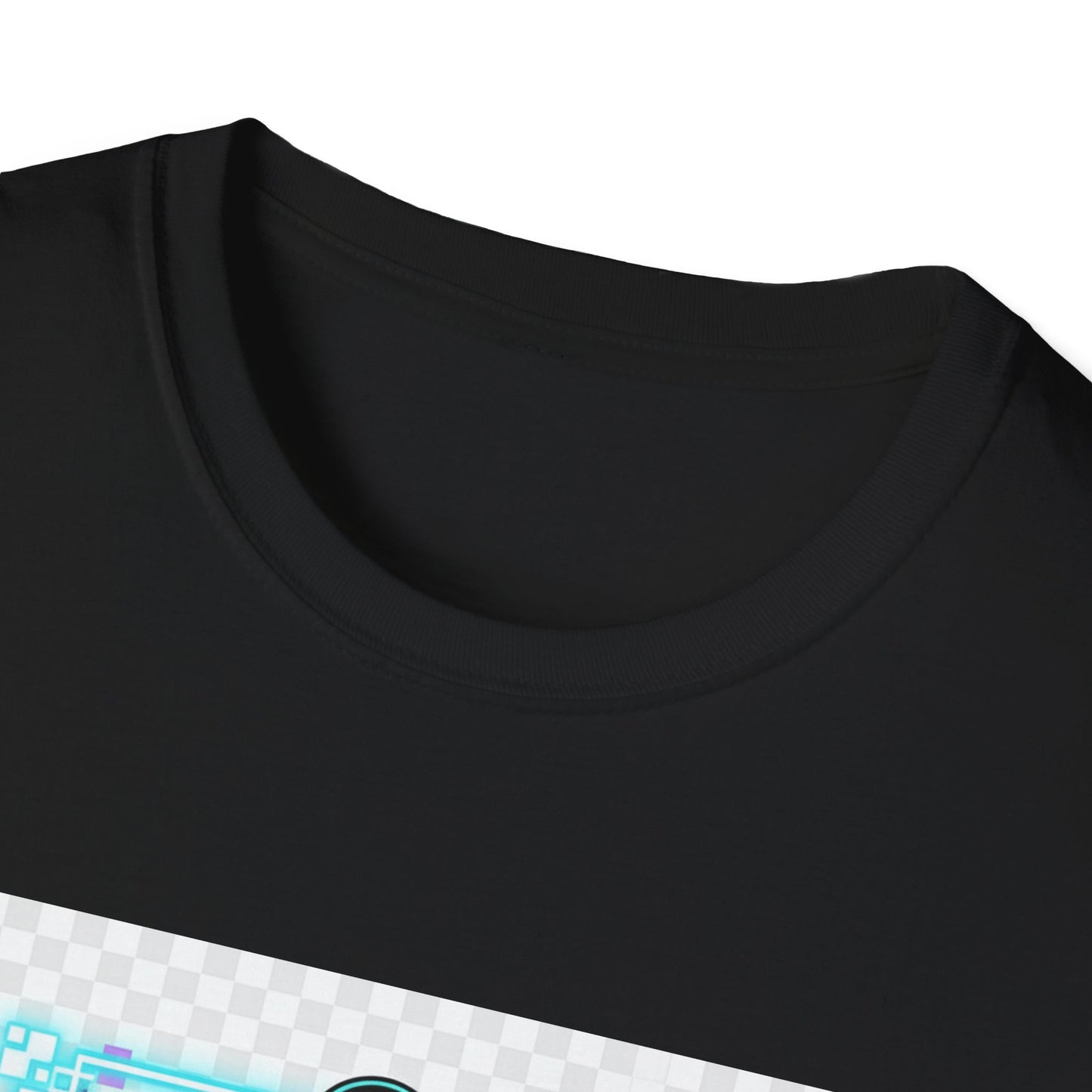 Cyberpunk Anime T-Shirt – Glitchcore Blue Neon Tee | Neurospicy Gamer Shirt, Otaku Aesthetic Clothing, Vaporwave Core Top