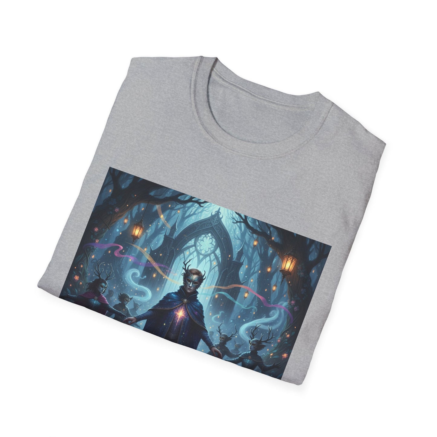Mystical Mask Unisex T-Shirt - Where Wonder Wears a Mask, Fantasy Apparel, Gift for Dreamers, Casual Wear, Unique Design