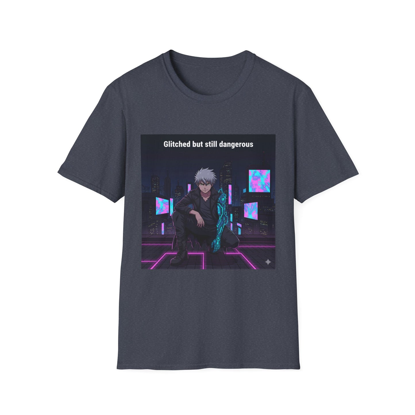Cyberpunk Hoodie T-Shirt – “Mood: Corrupted File” | Futuristic Hacker Streetwear