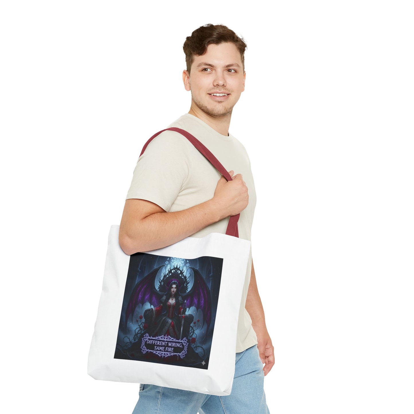 Different Wiring Same Fire Gothic Tote Bag | Dark Empowerment