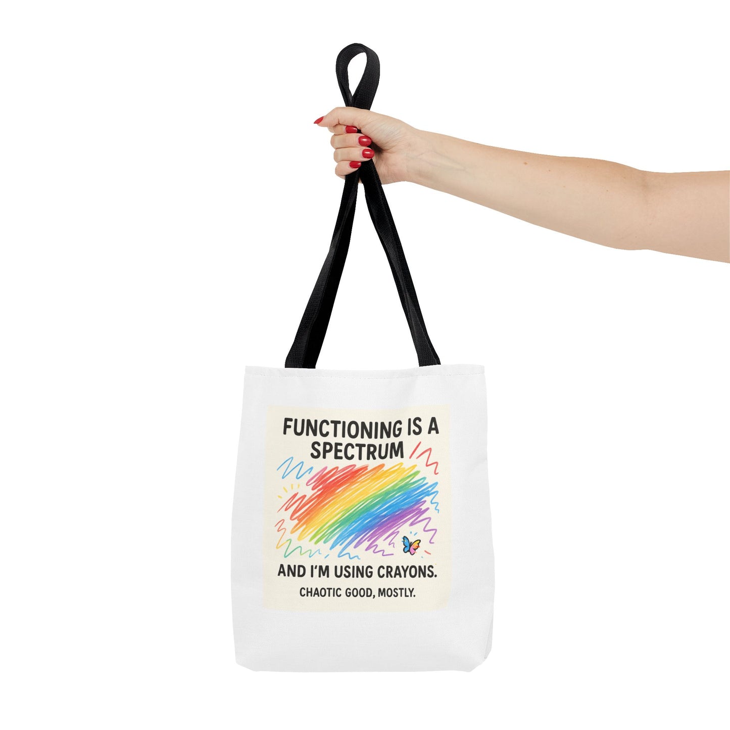 Vibrant Spectrum Tote Bag - Fun Design for Rainbow Lovers, Art Enthusiasts, Eco-Friendly Shopping, School, Gifts, Unique Style