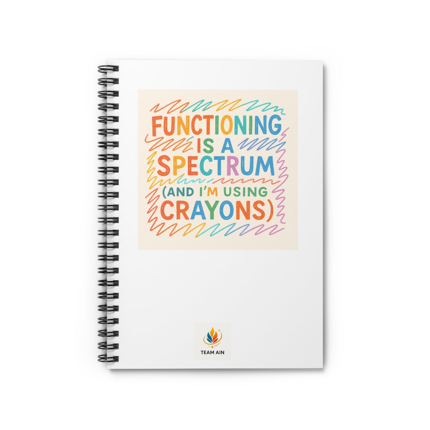 Colorful Spectrum Spiral Notebook - Embrace Your Creativity, Fun Journaling, Gift for Artists, Writing Inspiration, Classroom Essentials