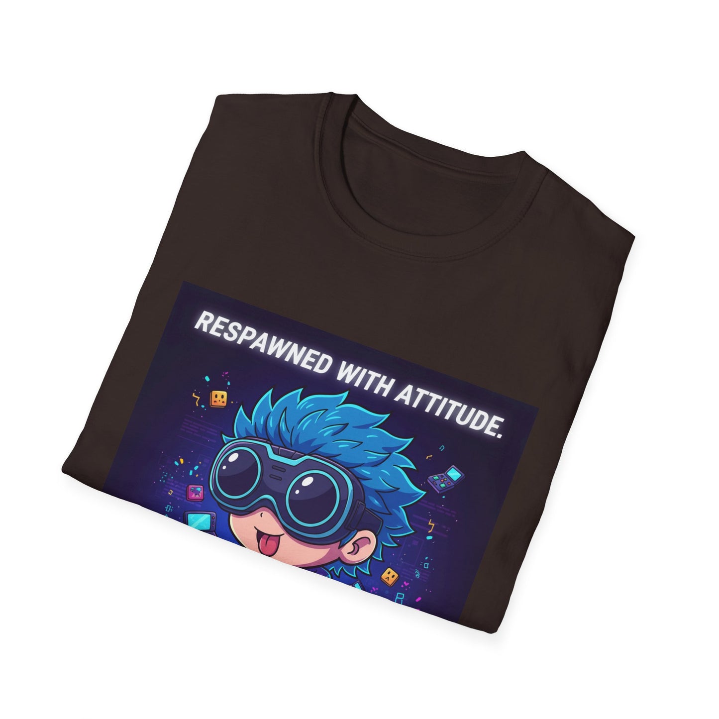 Chibi Gamer Tee – Respawned with Attitude