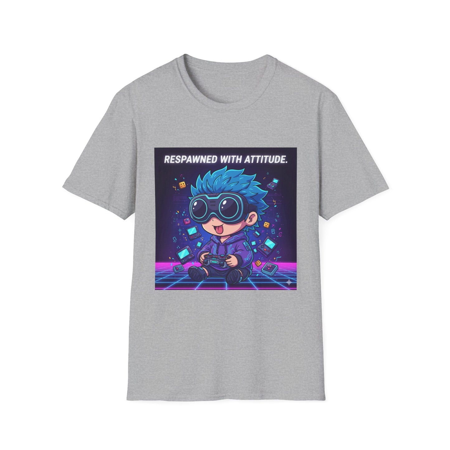 Chibi Gamer Tee – Respawned with Attitude
