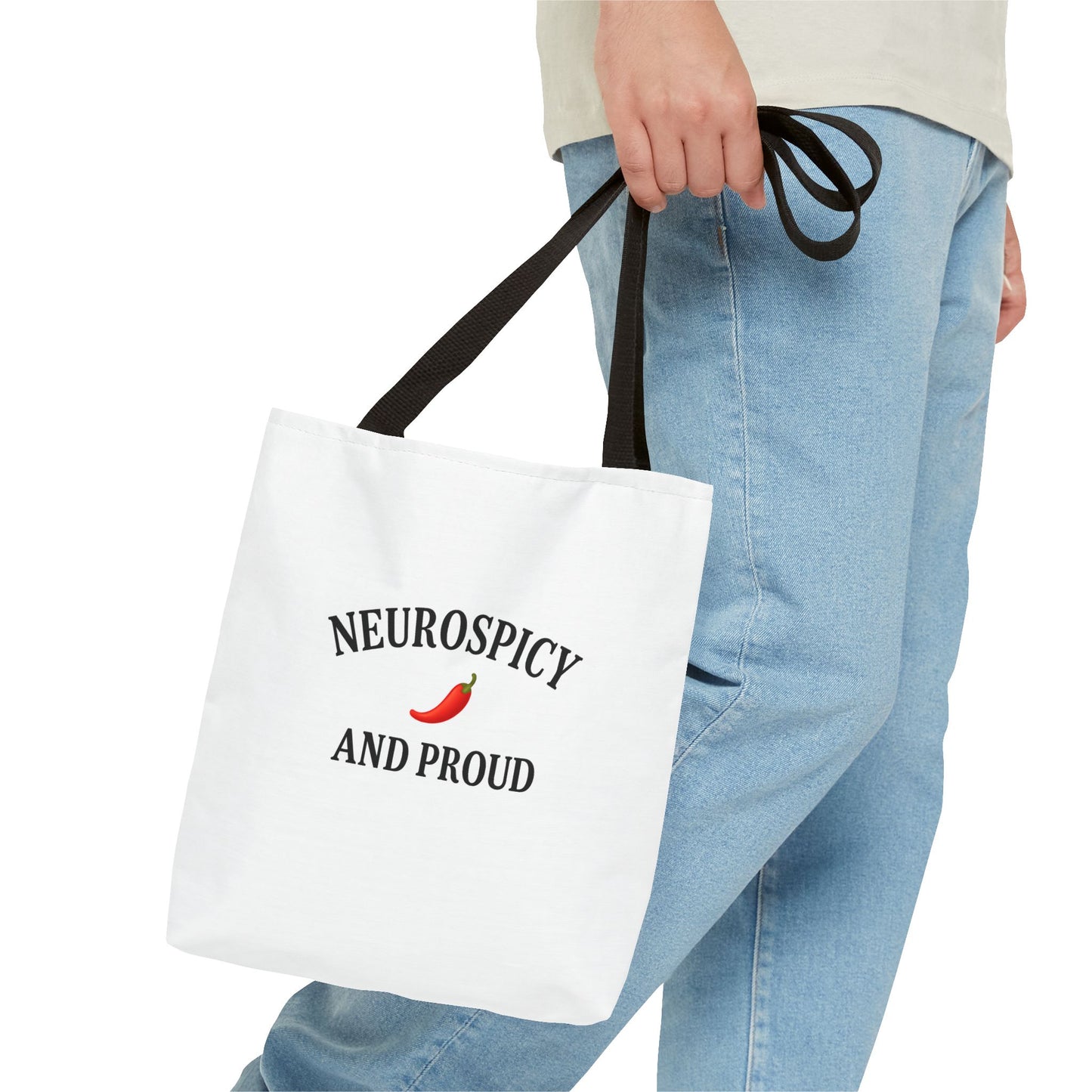 Neurospicy Pride Tote Bag - Fun Gift for Neurodivergent Friends, Shopping, Beach, Cute Carry-All, AOP Design