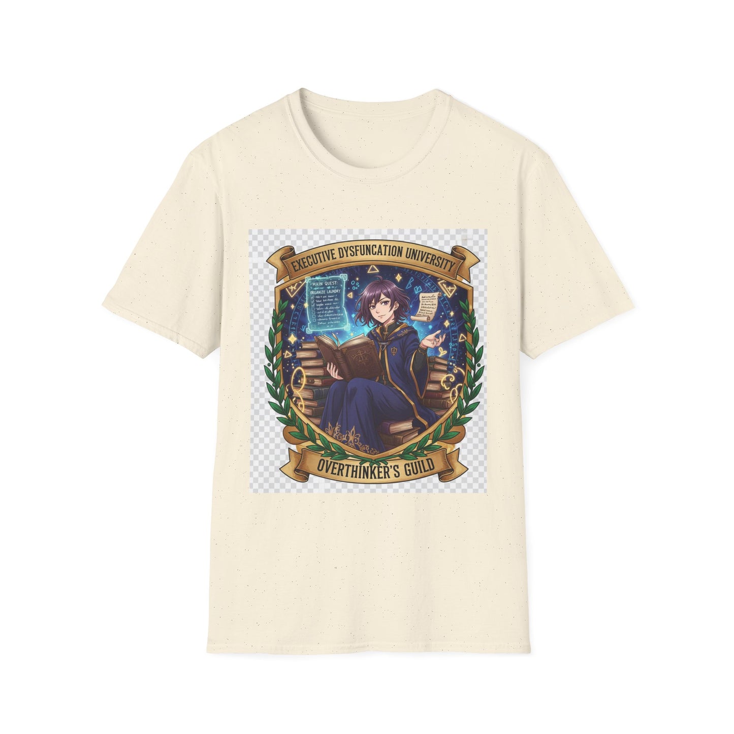 Executive Dysfunction University T-Shirt | Anime Overthinker’s Guild Tee, ADHD Humor Shirt, Otaku Academia Pride Top