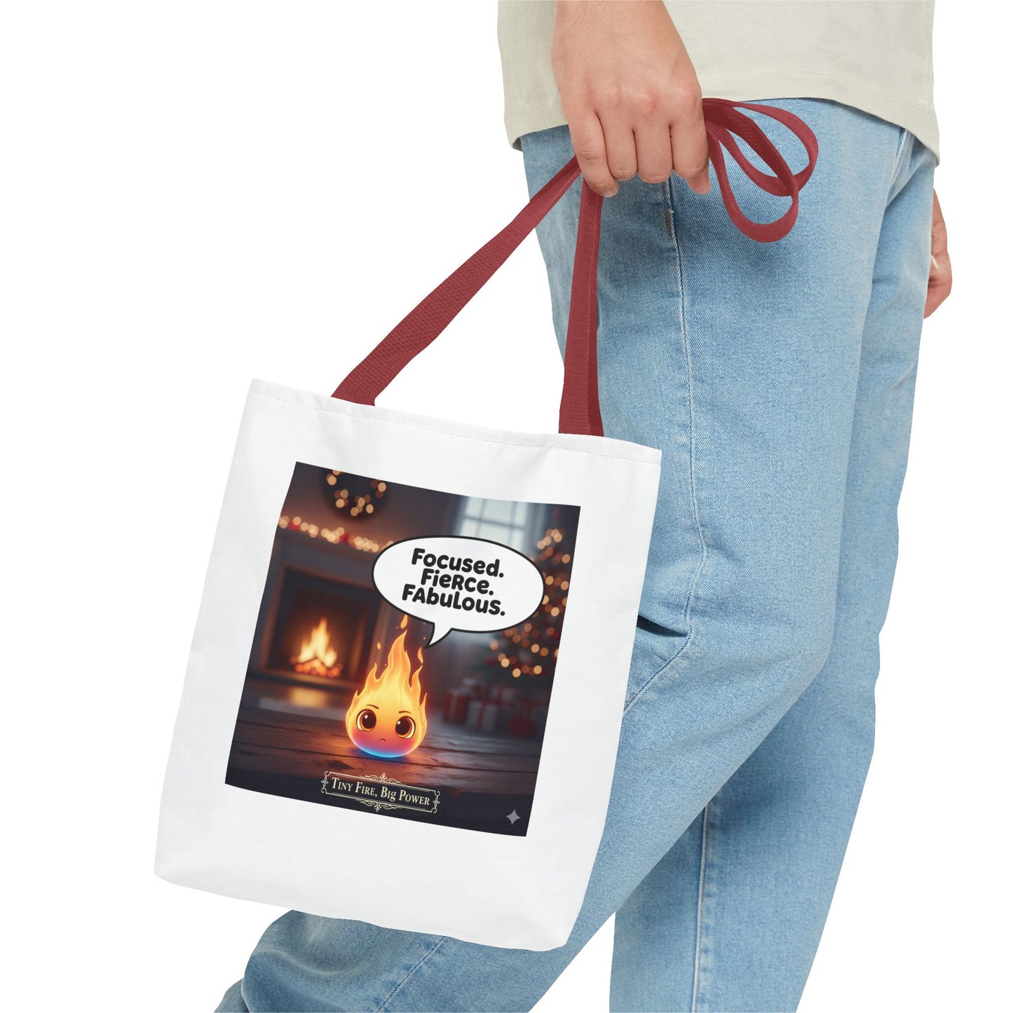 Fierce and Fabulous Tote Bag, Motivational Gift, Cute AOP Bag, Daily Use, Holiday Shopping, Unique Statement Accessory