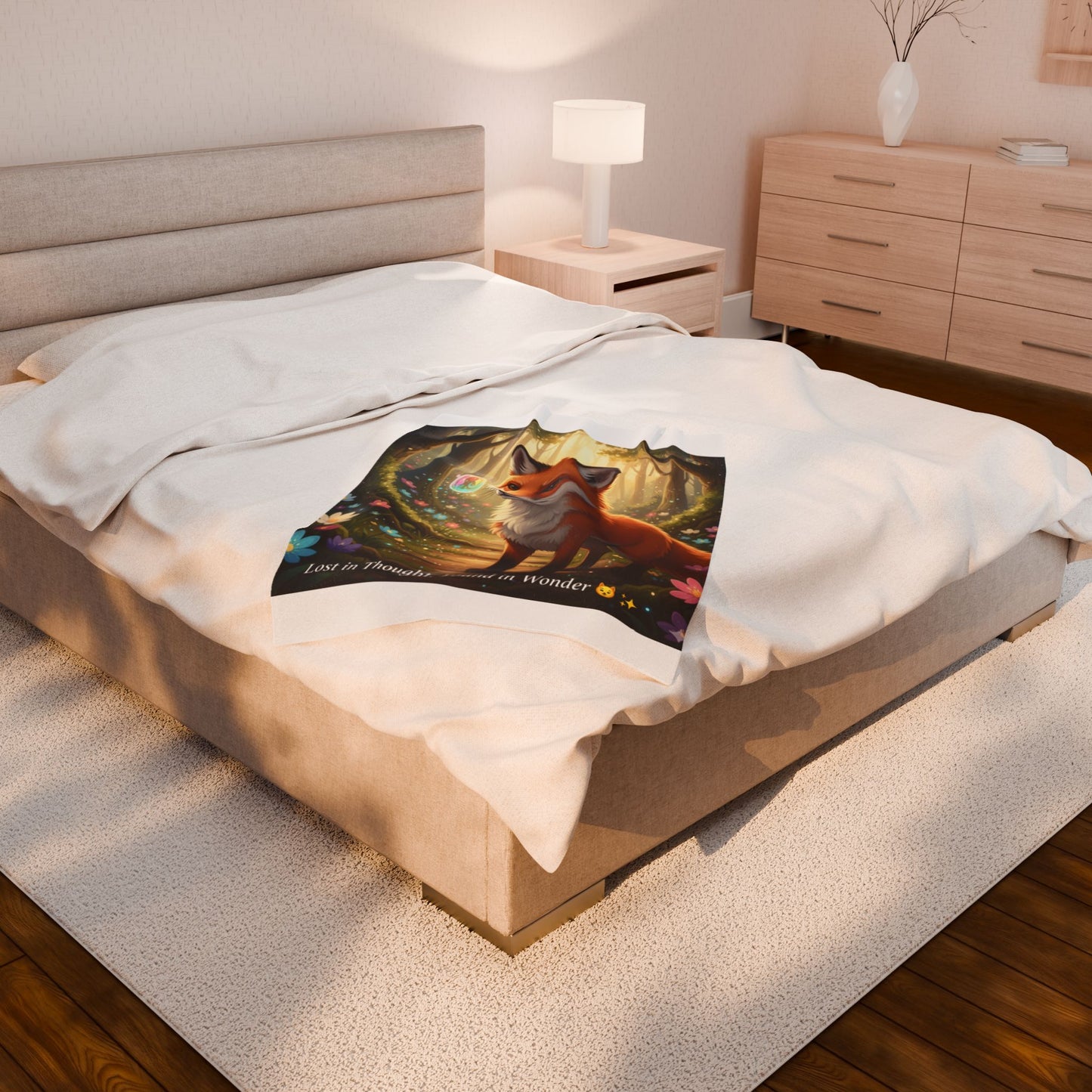 Lost in Thought Fox Blanket | Enchanted Woodland Throw