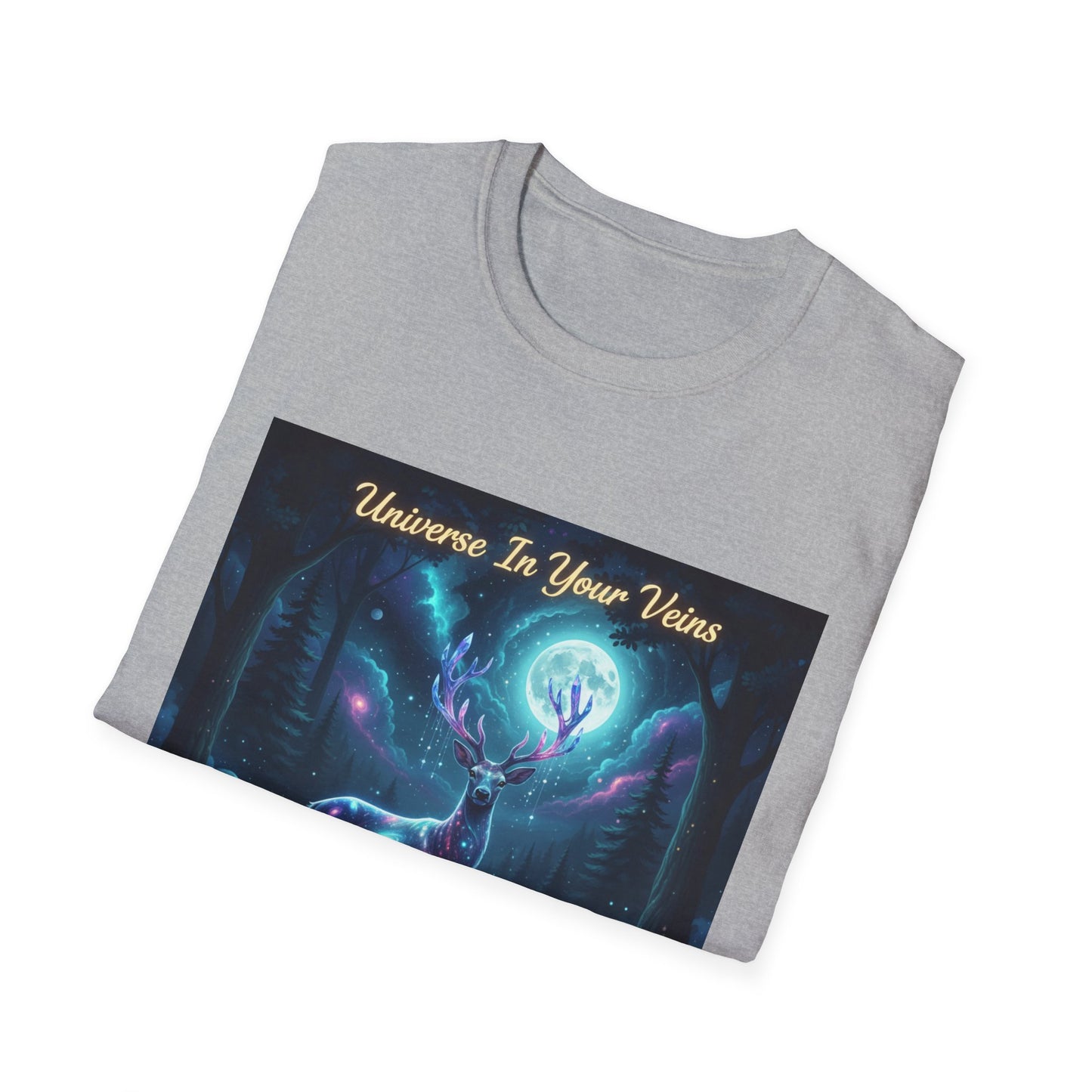 Galactic Deer Unisex Softstyle T-Shirt | Universe in Your Veins Graphic Tee, Unique Gift, Cosmic Apparel, Nature Lover Shirt, [...]