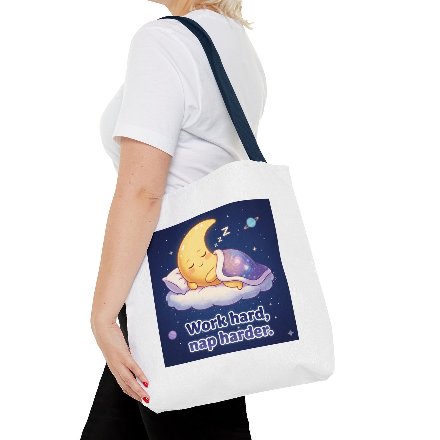 Whimsical Tote Bag Featuring 'Work Hard, Nap Harder' Design | Ideal for Students, Busy Moms, and Gift Giving | Perfect for Everyday, [...]