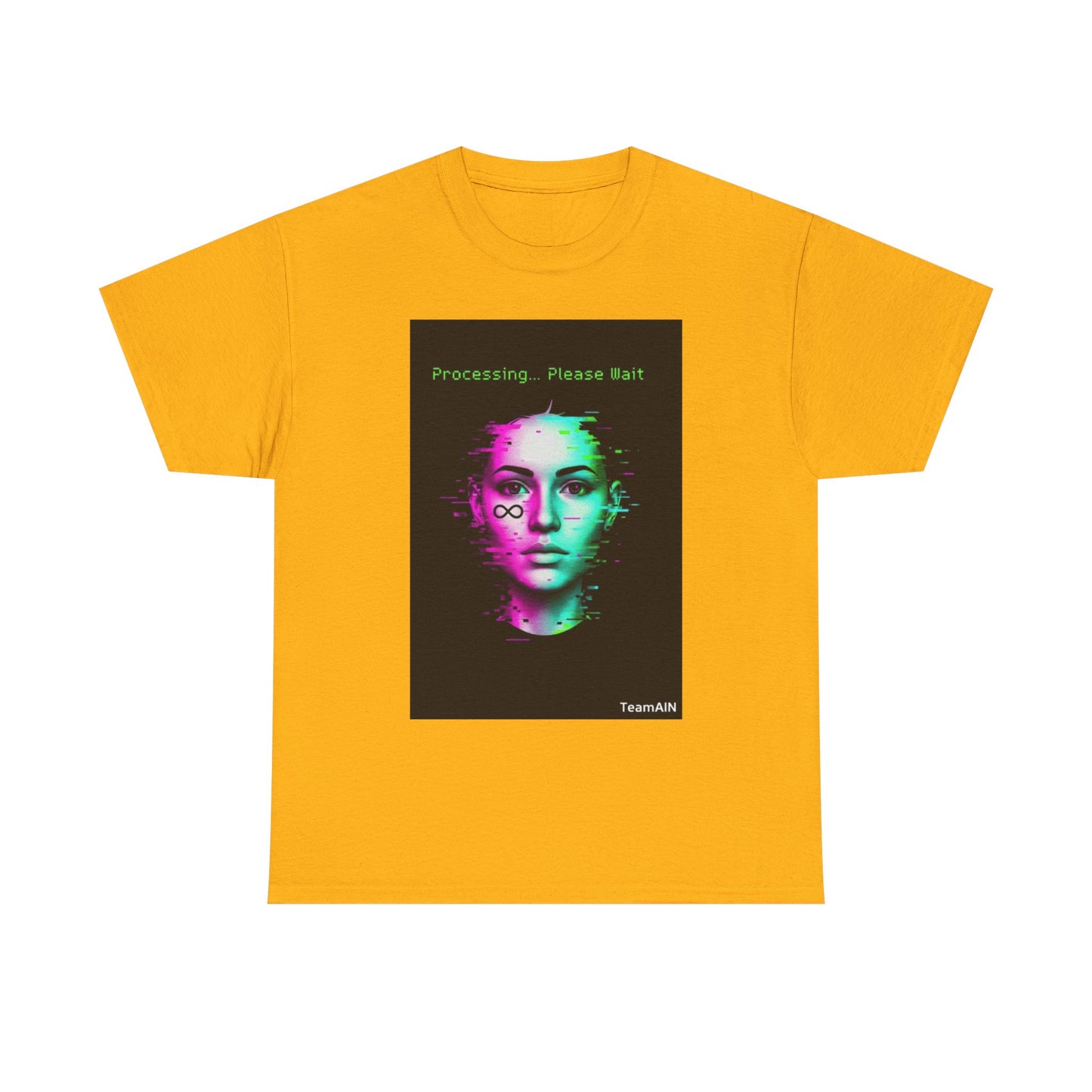 Retro Digital Art Tee, Processing Please Wait Shirt, Unisex Cotton T-Shirt, Techy Graphic Tee, Unique Gift for Gamers, Artsy Fashion