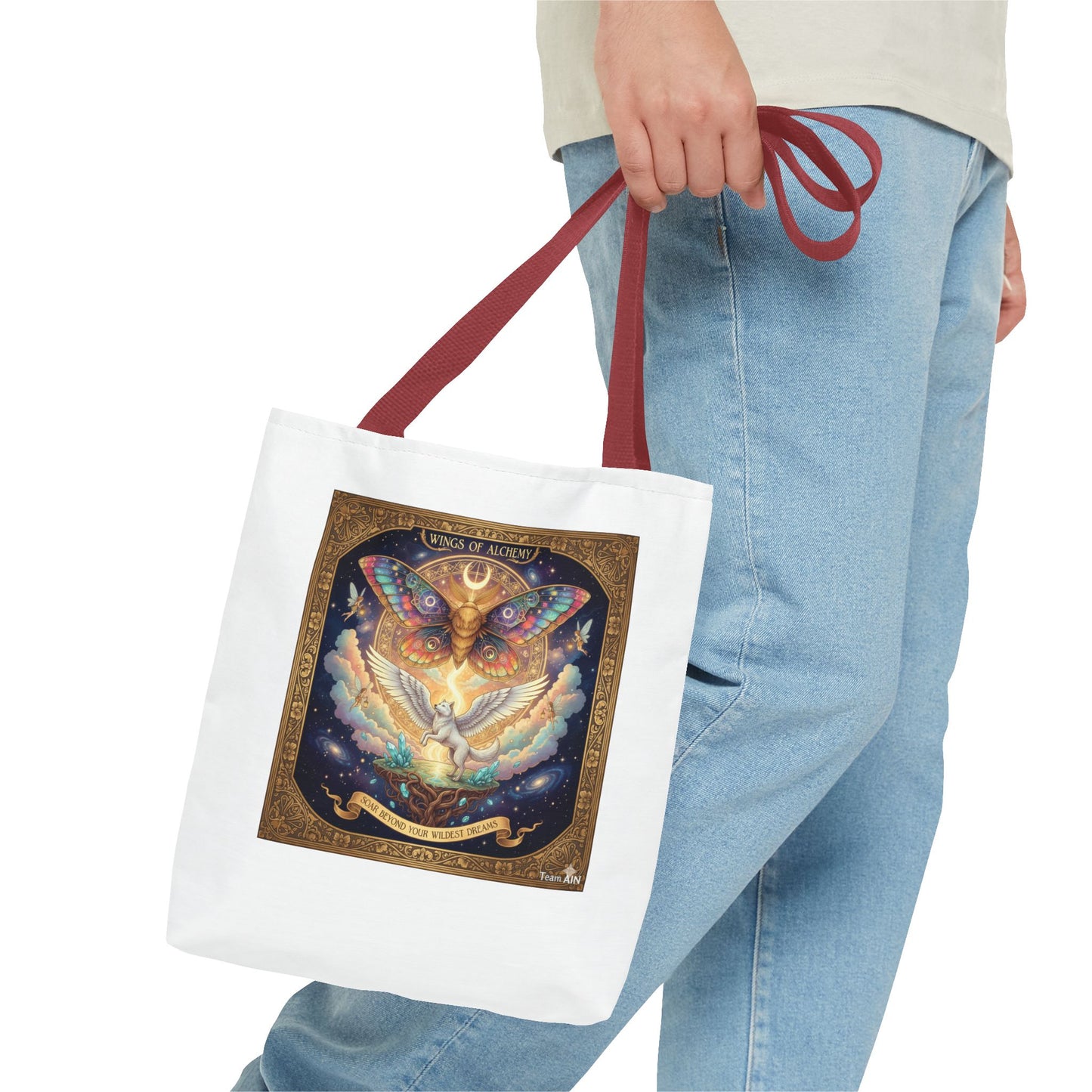 Mystical Butterfly Tote Bag, Bohemian Canvas Bag, Eco-Friendly Shopping Tote, Gypsy Gift, Art Print Bag, Festival Accessory