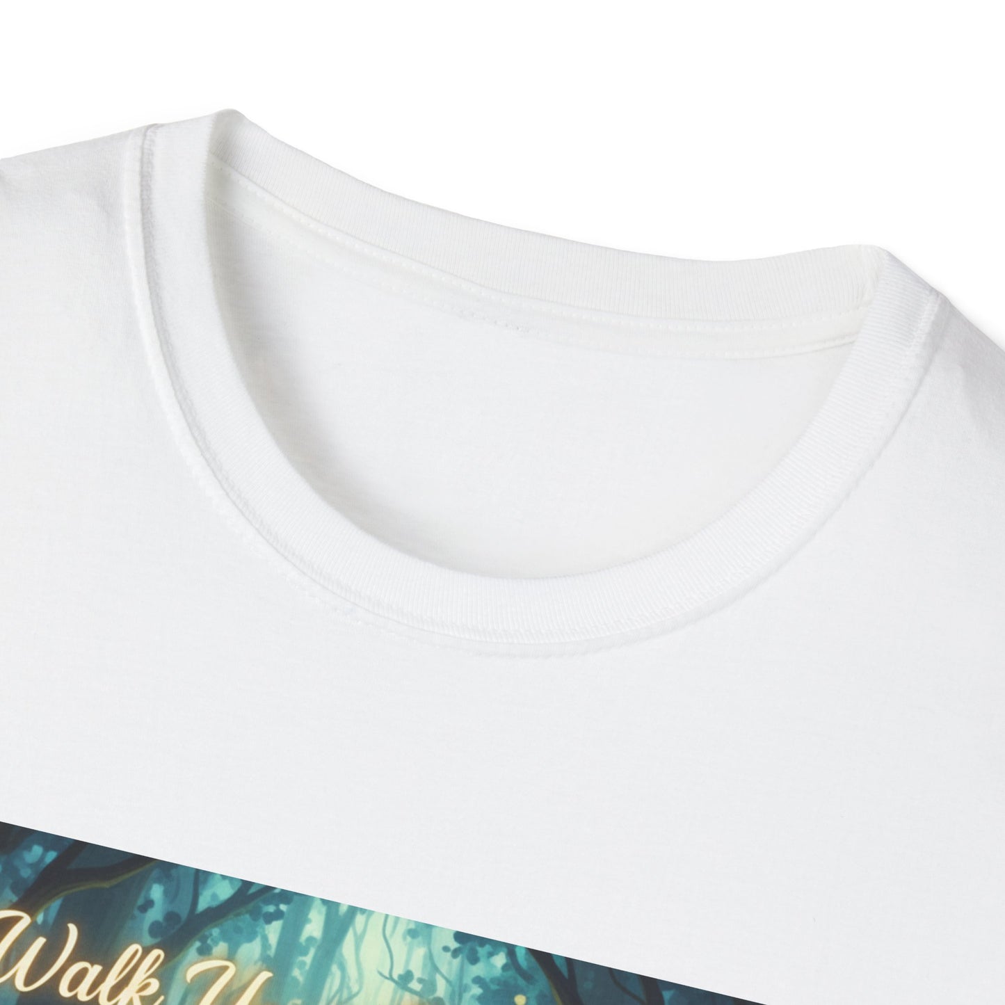 Wolf Forest Unisex Softstyle T-Shirt, Nature Lover Tee, Bohemian Graphic Shirt, Gifts for Adventurers, Vintage Animal Art