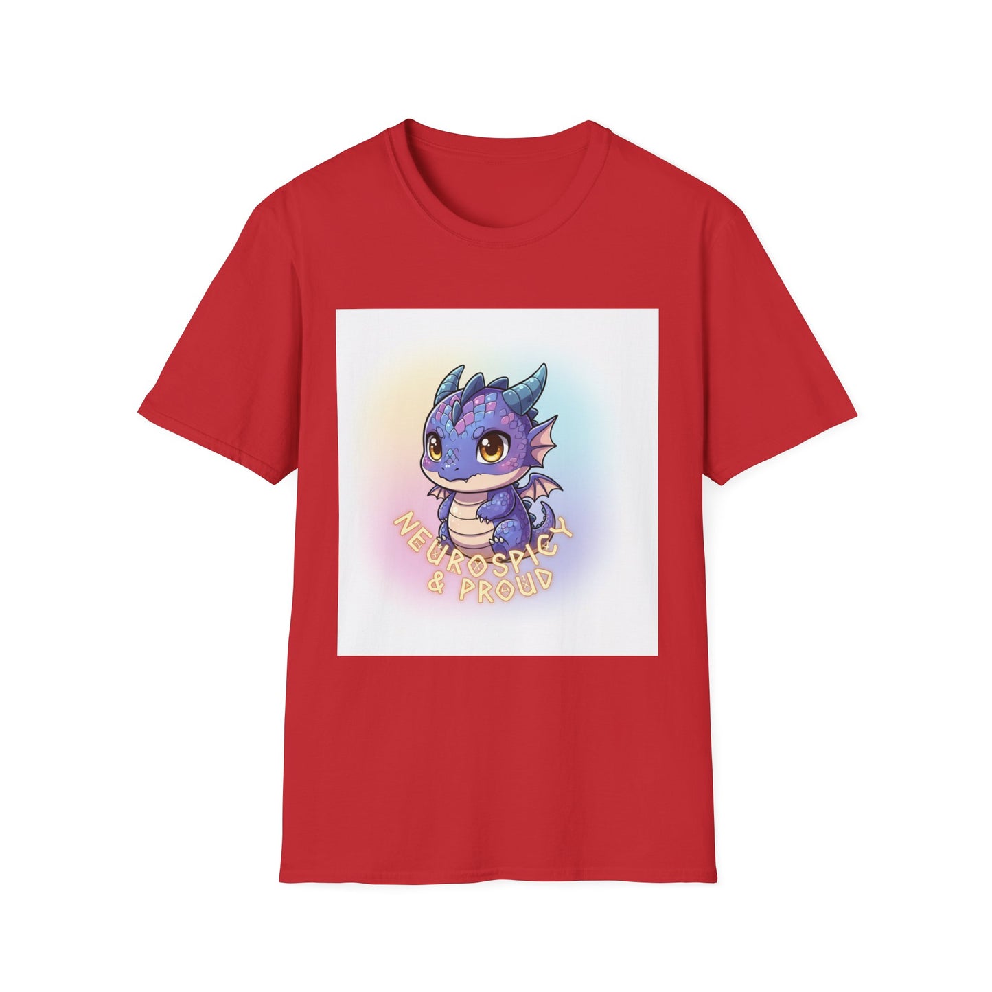 Neurospicy & Proud Dragon T-Shirt | Kawaii ADHD Pride Tee, Autism Acceptance Shirt, Cute Fantasy Anime Top