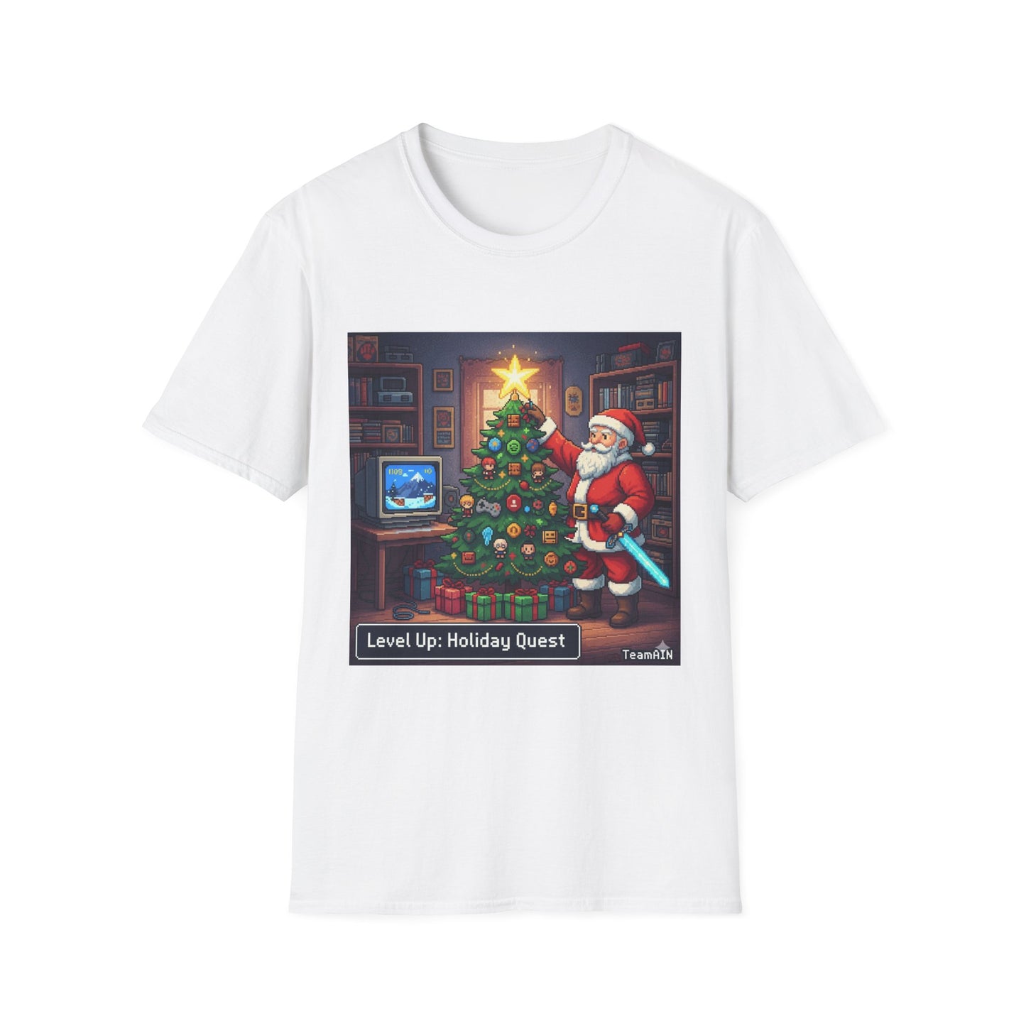 Level Up Holiday Quest T-Shirt – Funny Gamer Neurodivergent Christmas Tee