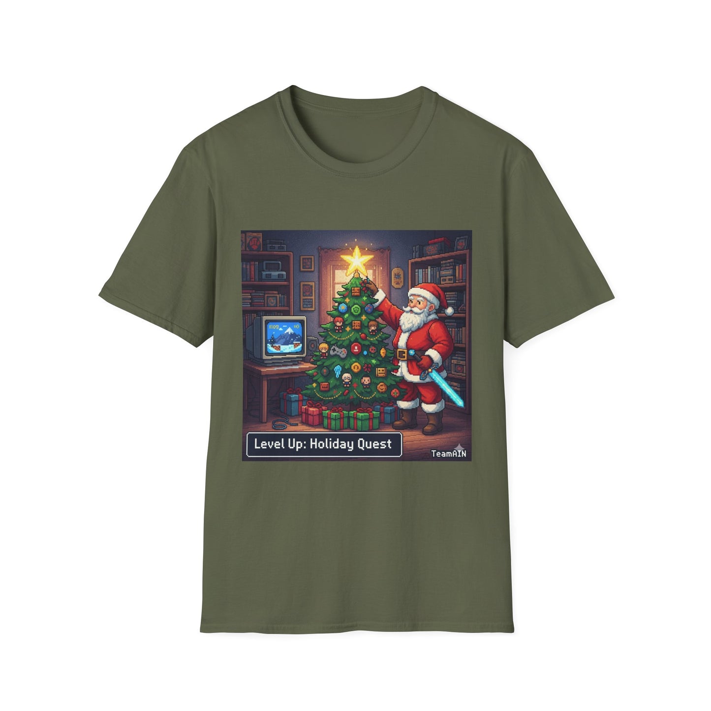 Level Up Holiday Quest T-Shirt – Funny Gamer Neurodivergent Christmas Tee