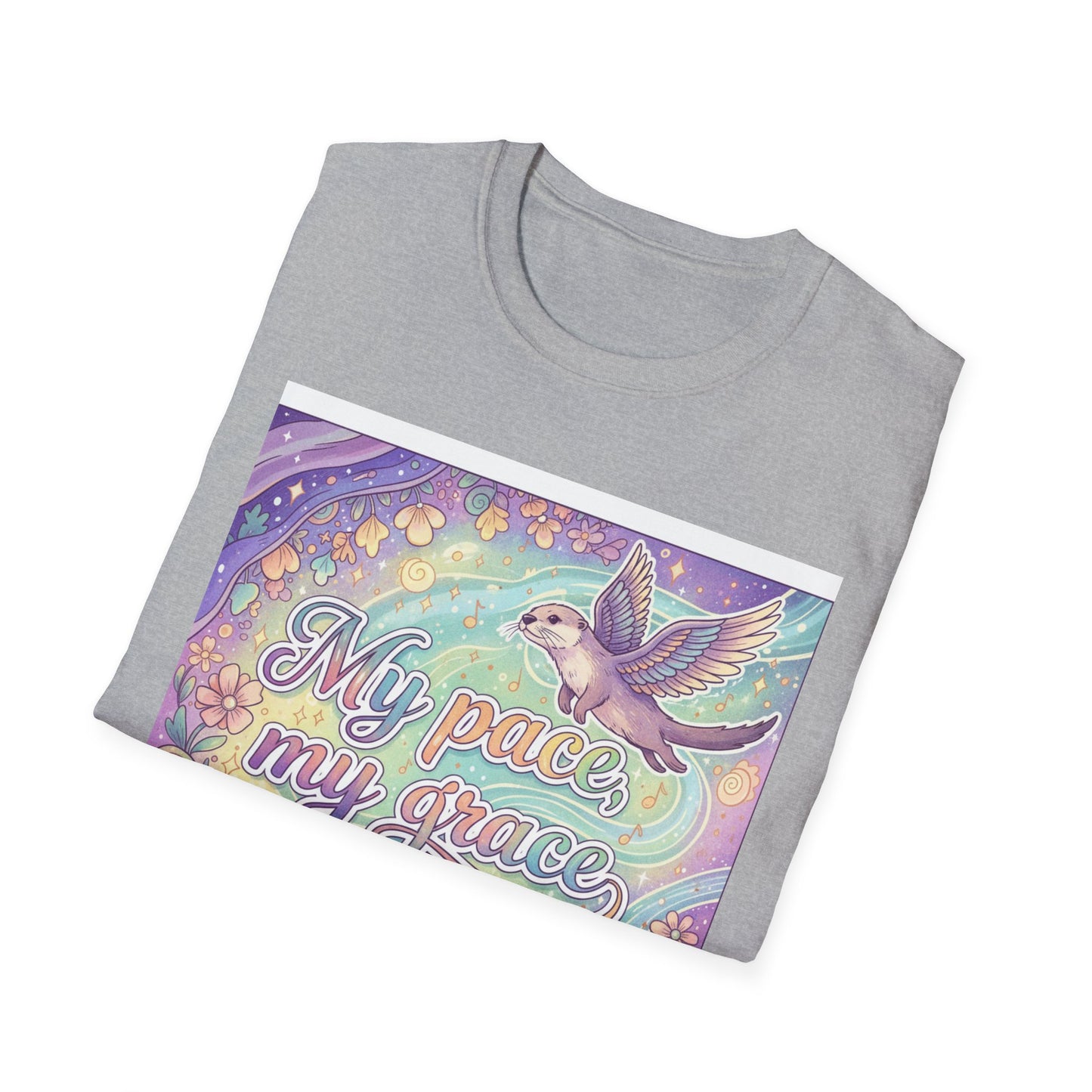 My Pace, My Grace Unisex Softstyle T-Shirt, Inspirational Quote Tee, Nature Lover Gift, Mindfulness Shirt, Comfortable Everyday Wear