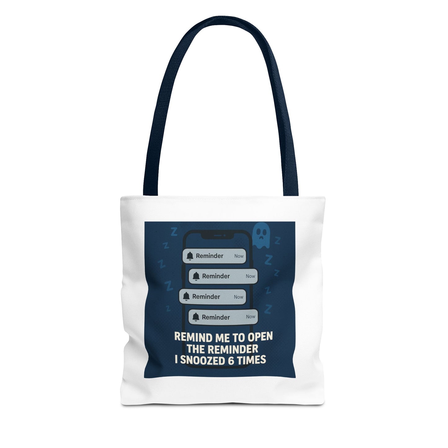 Sleepy Reminder Tote Bag with Fun Snooze Design, Funny Gift for Night Owls, Perfect for School, Work, or Everyday Use