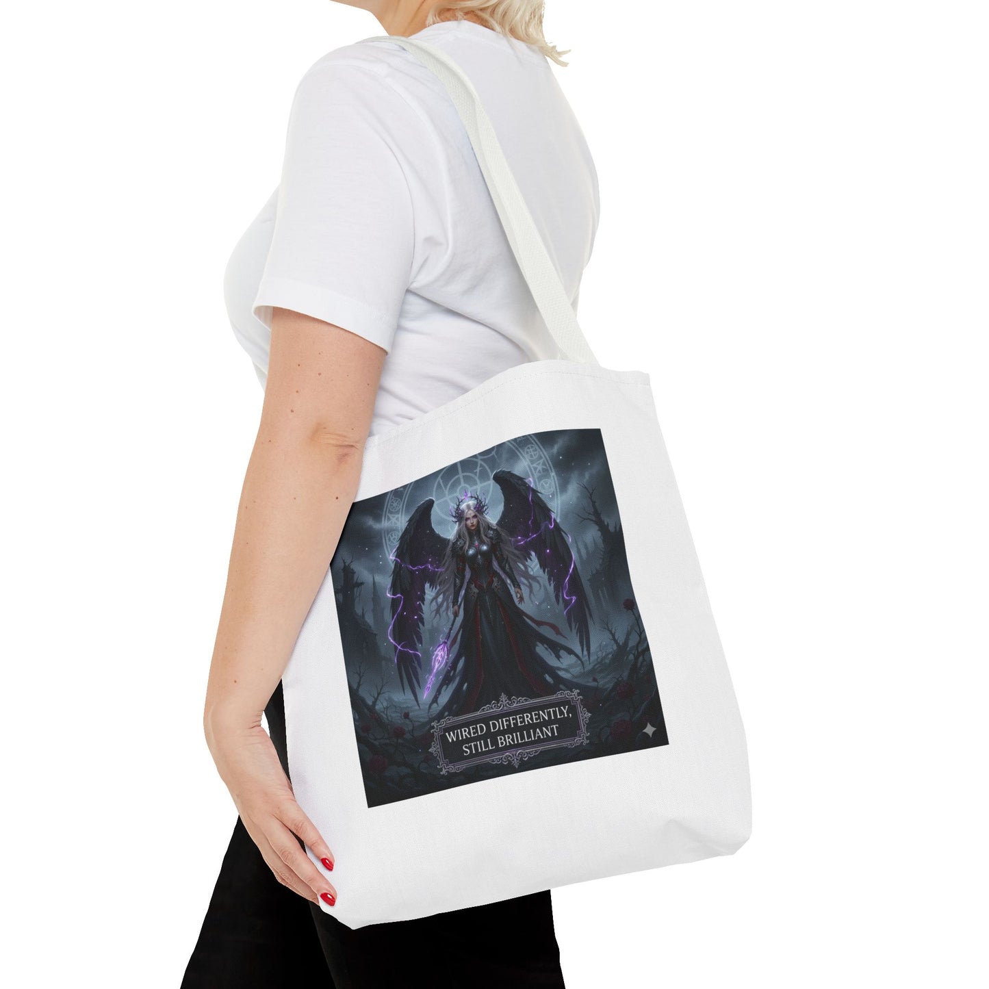 Wired Differently Still Brilliant Gothic Tote Bag | Dark Fantasy Pride
