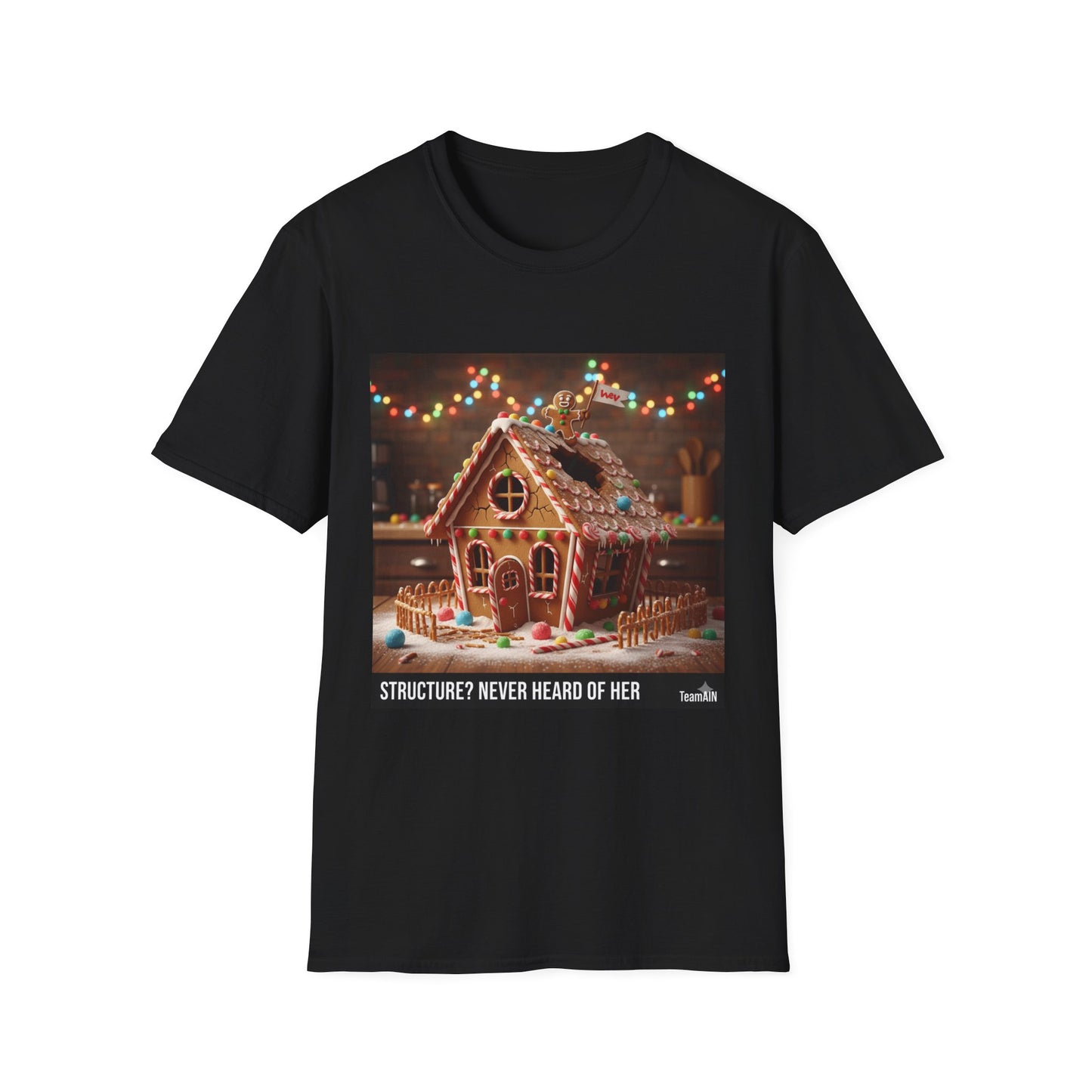 Structure? Never Heard of Her T-Shirt – Funny ADHD Holiday Tee