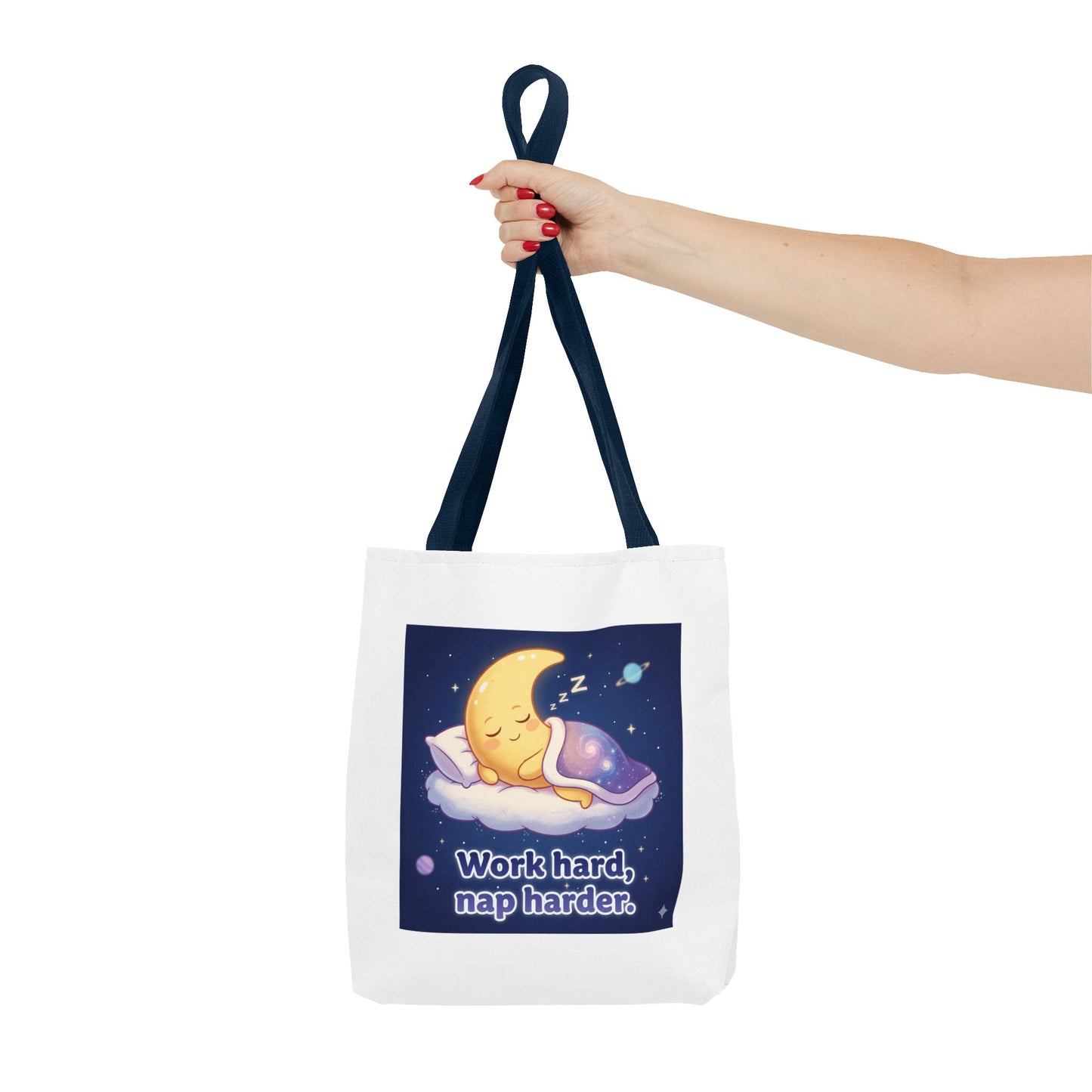 Whimsical Tote Bag Featuring 'Work Hard, Nap Harder' Design | Ideal for Students, Busy Moms, and Gift Giving | Perfect for Everyday, [...]