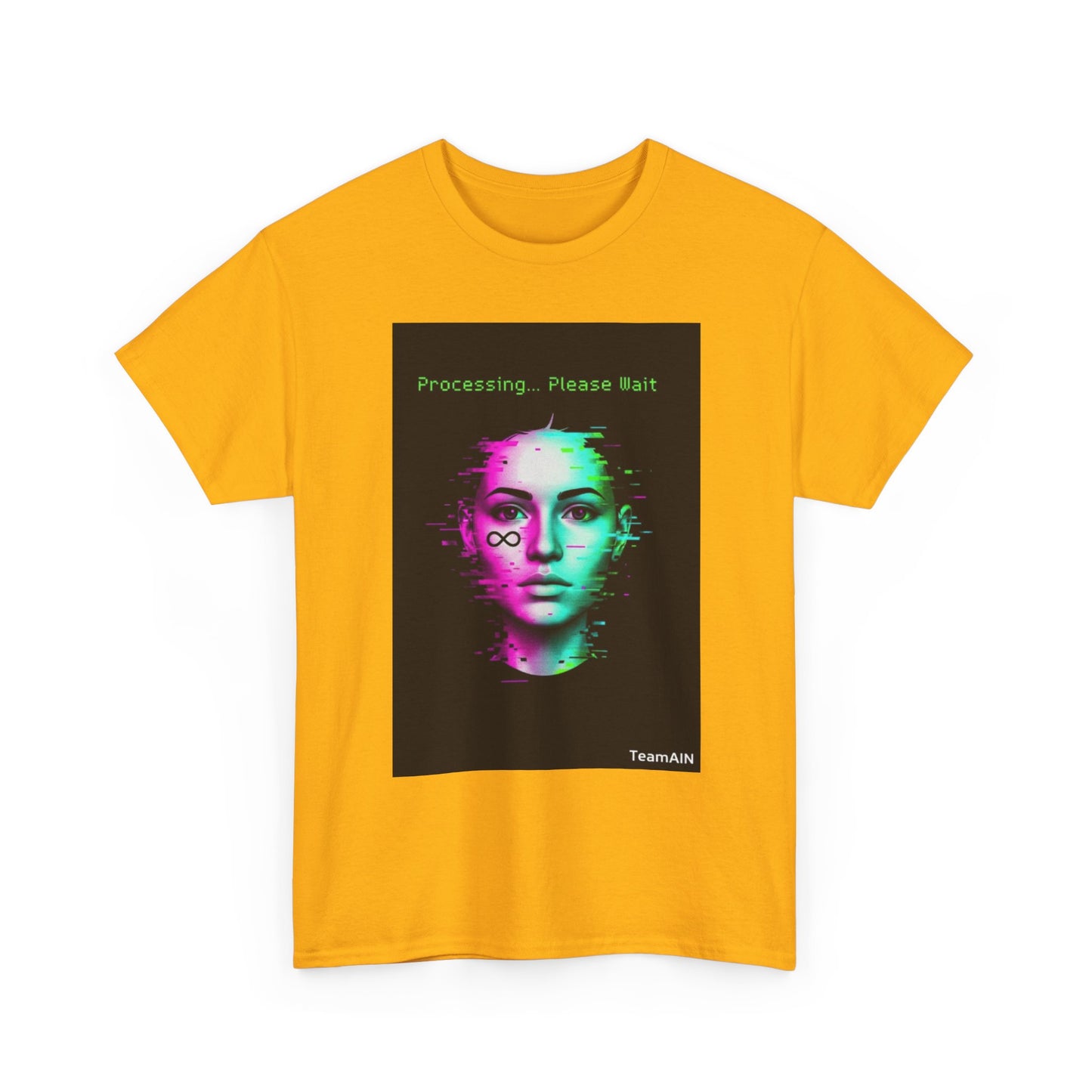 Retro Digital Art Tee, Processing Please Wait Shirt, Unisex Cotton T-Shirt, Techy Graphic Tee, Unique Gift for Gamers, Artsy Fashion