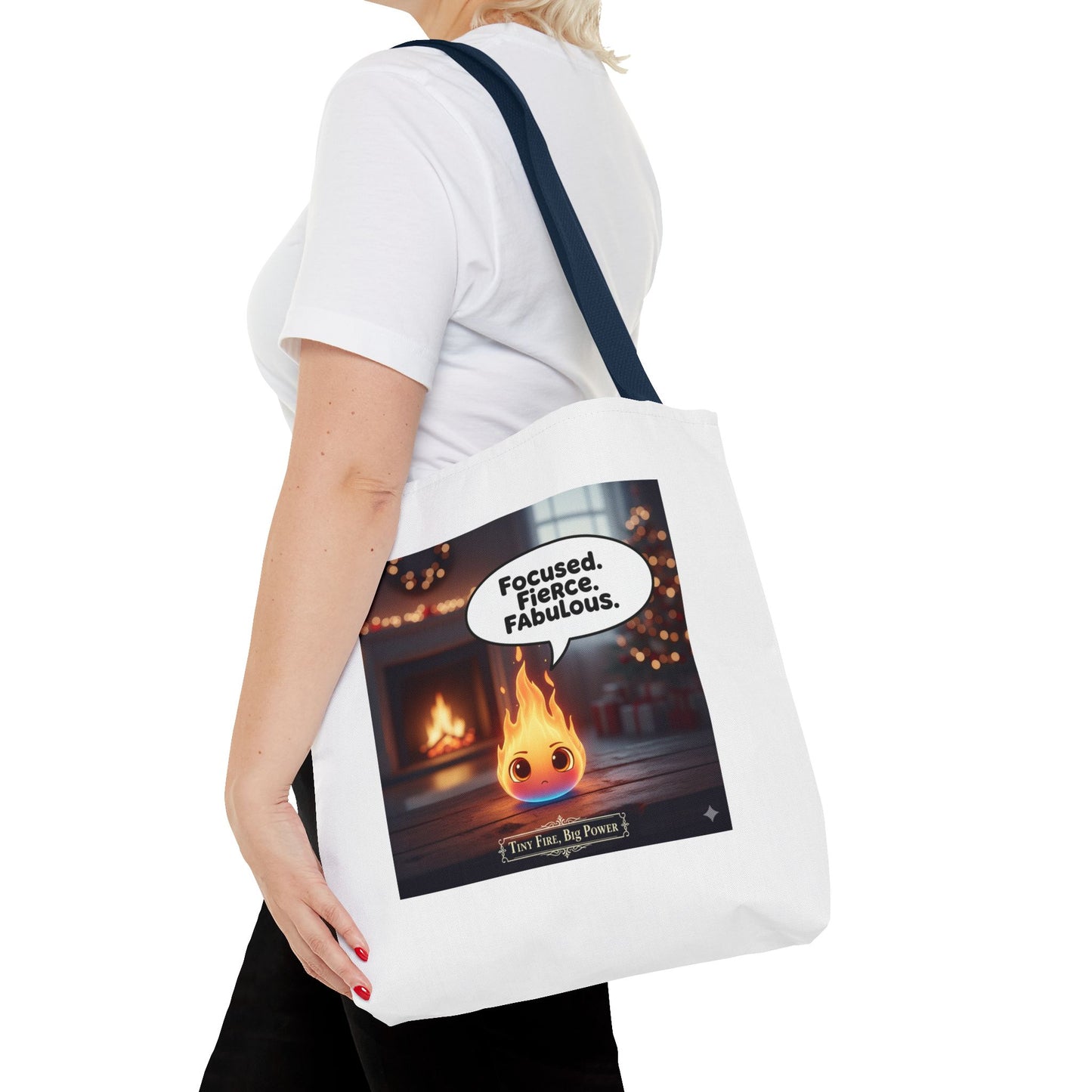 Fierce and Fabulous Tote Bag, Motivational Gift, Cute AOP Bag, Daily Use, Holiday Shopping, Unique Statement Accessory