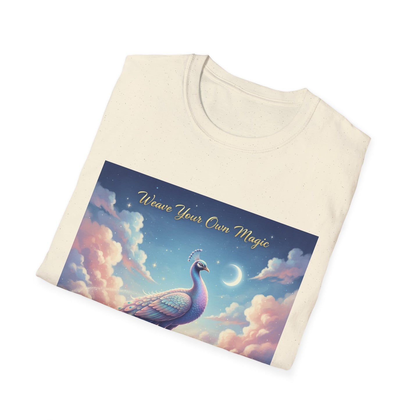 Magical Peacock T-Shirt, Bohemian Tee, Unique Gift, Inspirational Apparel, Women’s Fashion, Celestial Design, Unisex Top, Summer Style