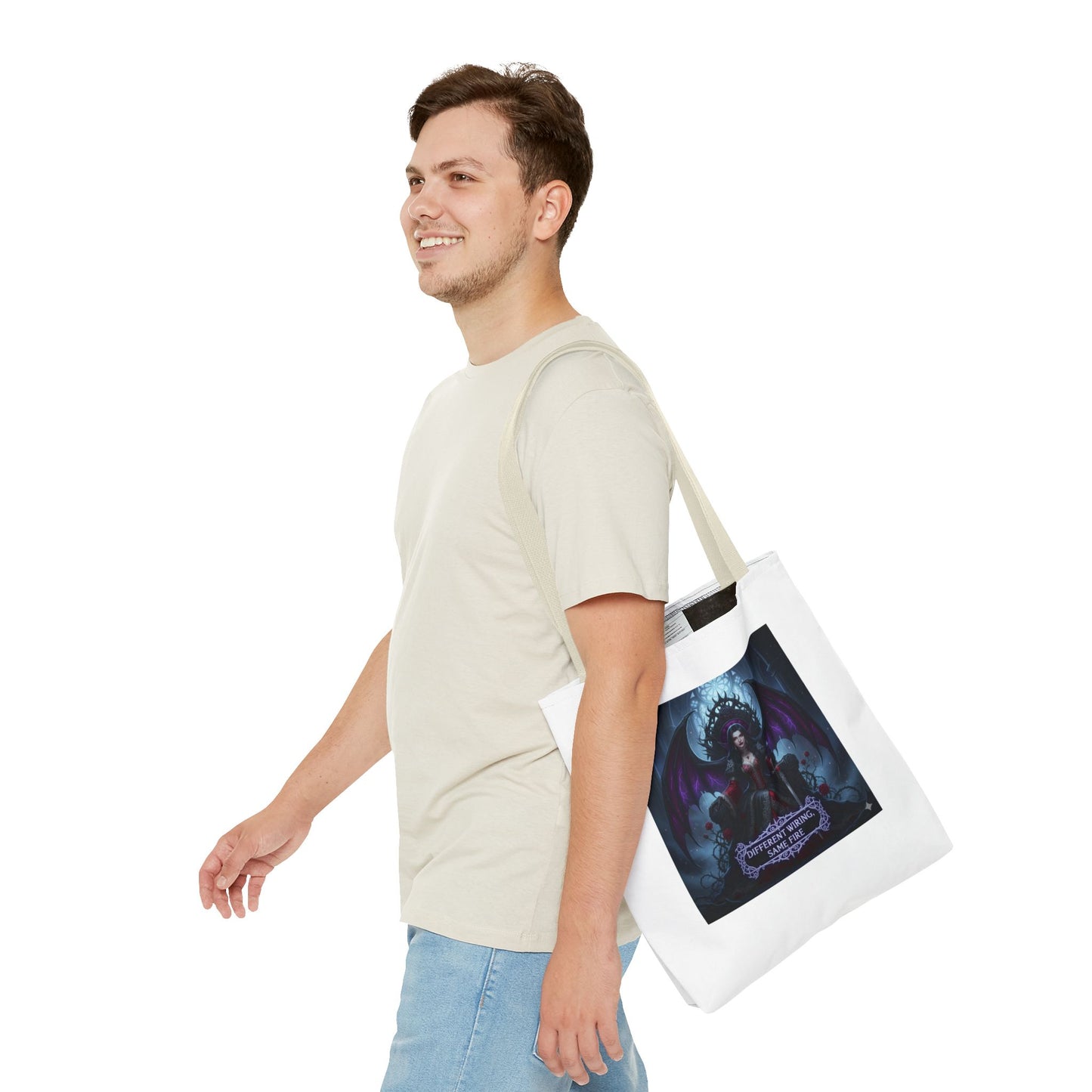 Different Wiring Same Fire Gothic Tote Bag | Dark Empowerment