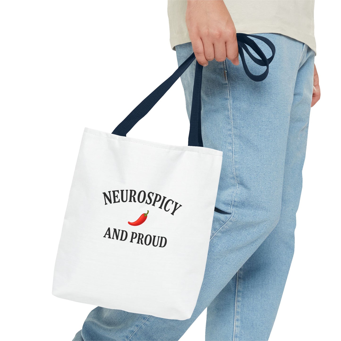 Neurospicy Pride Tote Bag - Fun Gift for Neurodivergent Friends, Shopping, Beach, Cute Carry-All, AOP Design